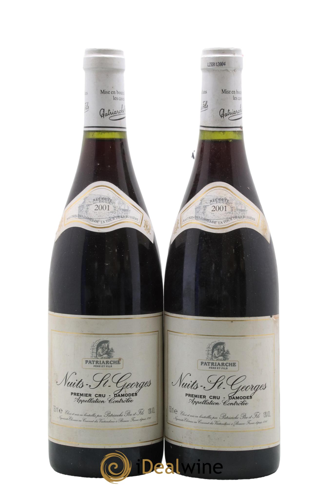 Nuits-Saint-Georges 1er Cru Les Damodes Domaine Patriarche et Fils 2001 - Lot de 2 bouteilles - 0