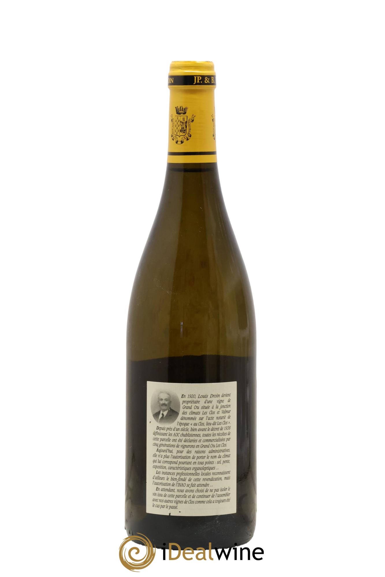 Chablis Grand Cru Hommage à Louis Jean-Paul & Benoît Droin (Domaine) 2022 - Lot de 1 bouteille - 1