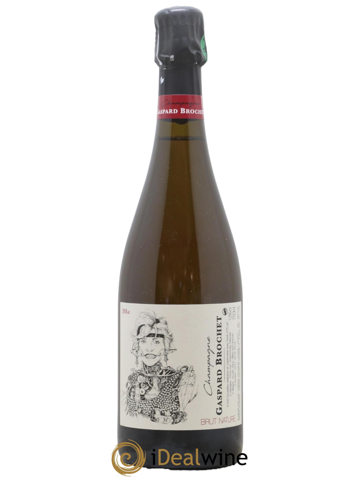 Champagne Brut Nature 333.C Gaspard Brochet - Lot de 1 bouteille - 0