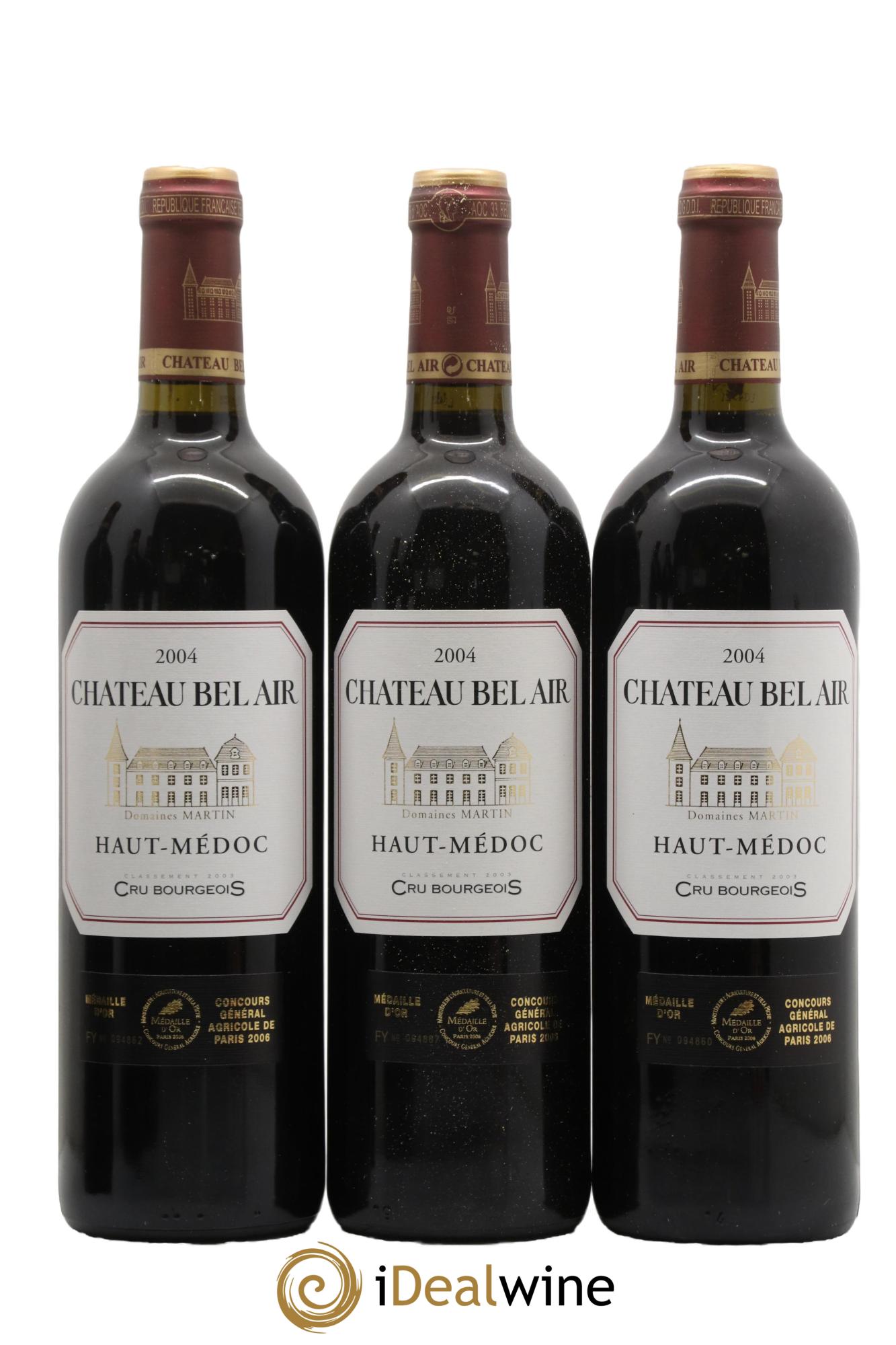 Château Bel Air  2004 - Posten von 6 Flaschen - 2