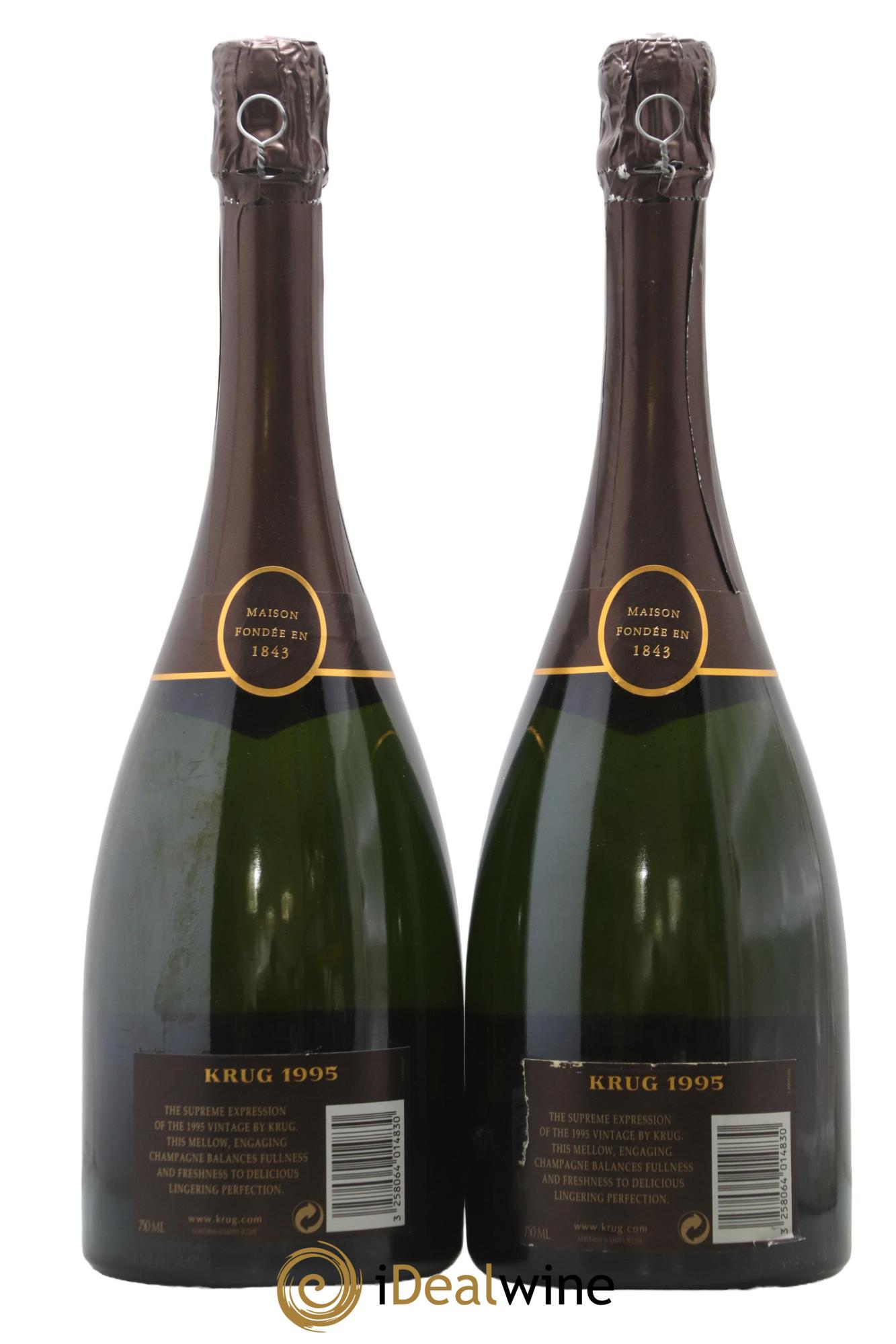 Vintage Krug 1995 - Lot de 2 bouteilles - 1