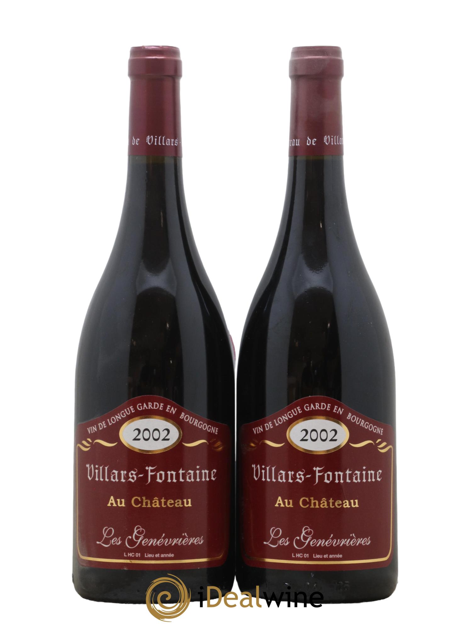 Hautes-Côtes de Nuits Les Genevrieres Domaine de Villars Fontaine 2002 - Lot de 2 bouteilles - 0