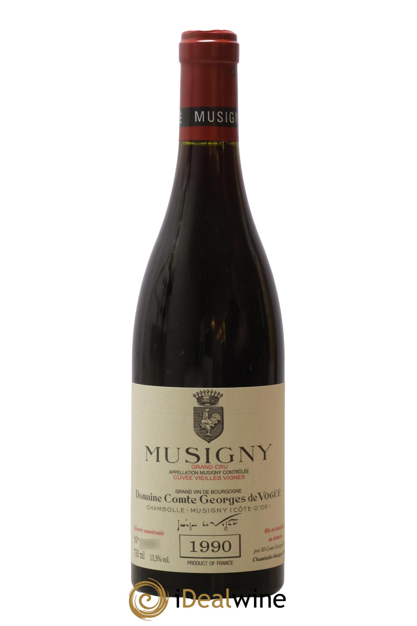 Musigny Grand Cru Cuvée Vieilles Vignes Comte Georges de Vogüé 1990 - Lot de 1 bouteille - 0