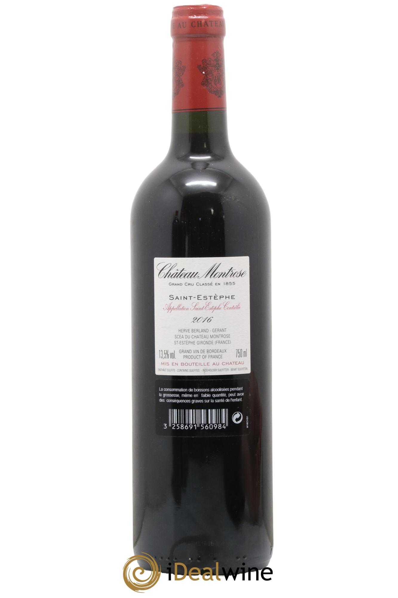 Château Montrose 2ème Grand Cru Classé 2016 - Lot de 1 bouteille - 1