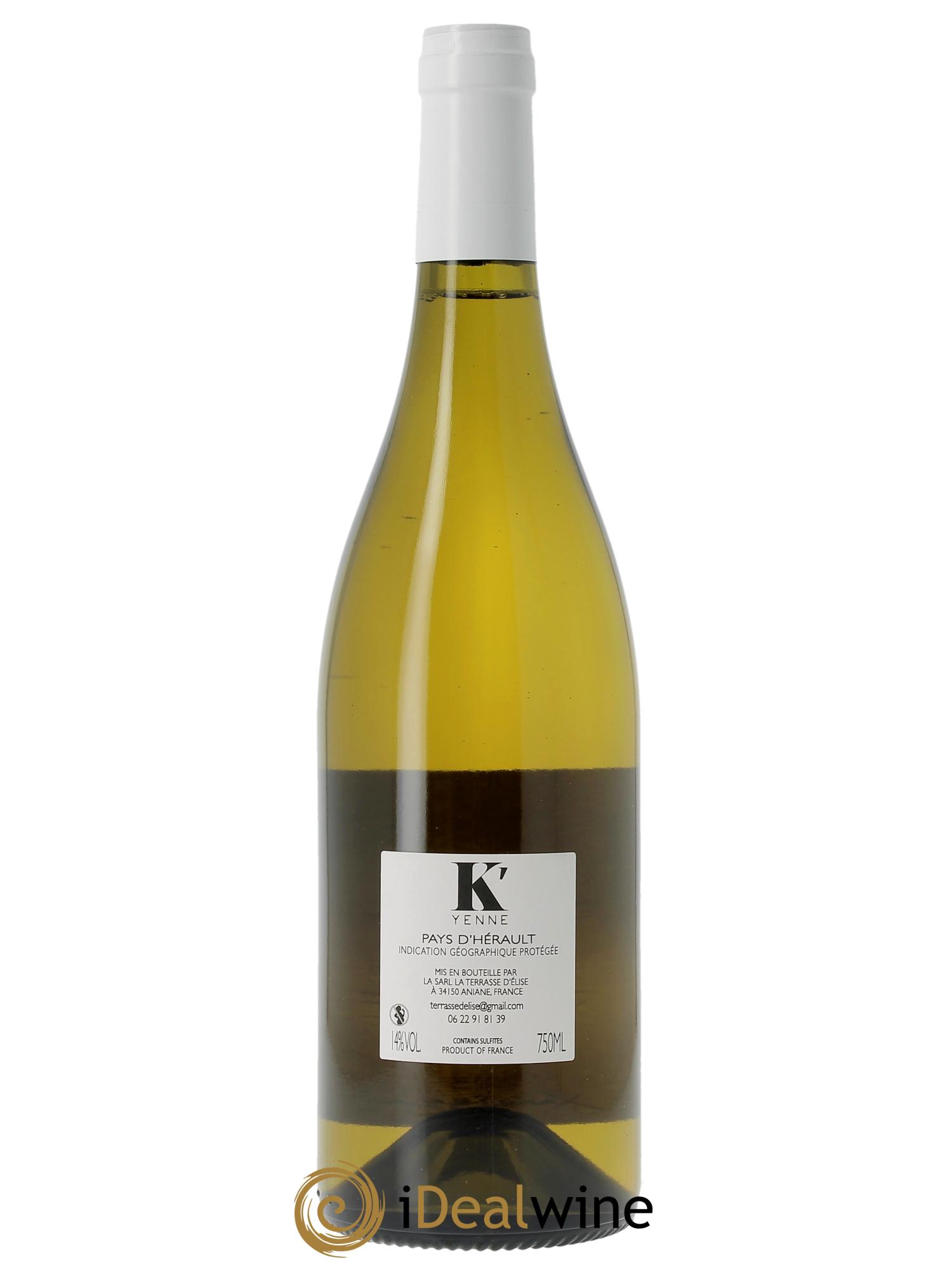 IGP Pays d'Hérault K'Yenne Terrasse d'Elise (Domaine de la) 2023 - Lot de 1 bouteille - 1