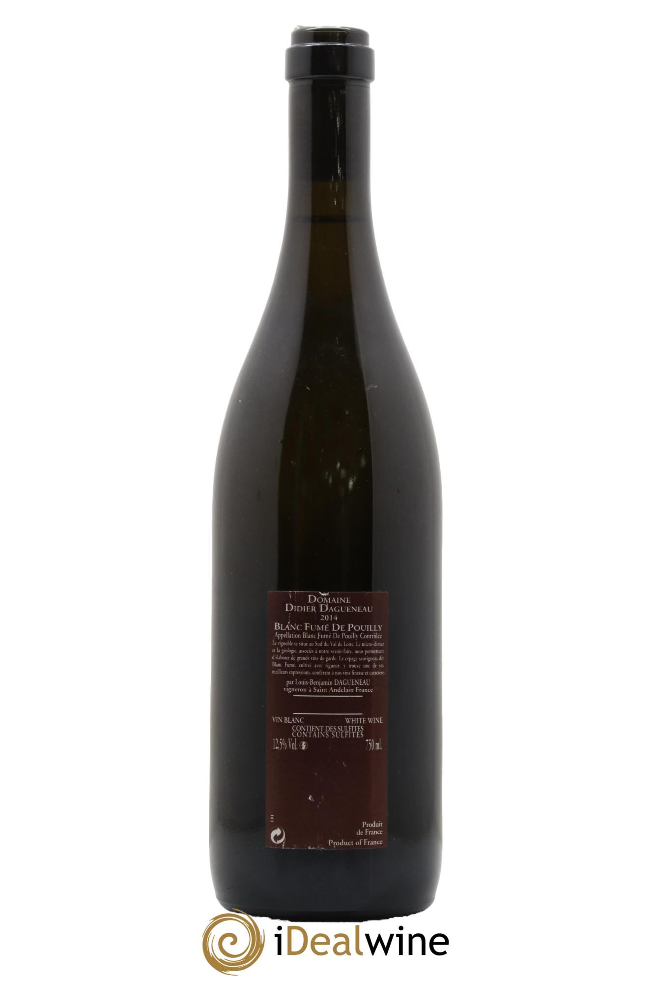 Vin de France (anciennement Pouilly-Fumé) Pur Sang Dagueneau (Domaine Didier - Louis-Benjamin) 2014 - Lot de 1 bouteille - 1