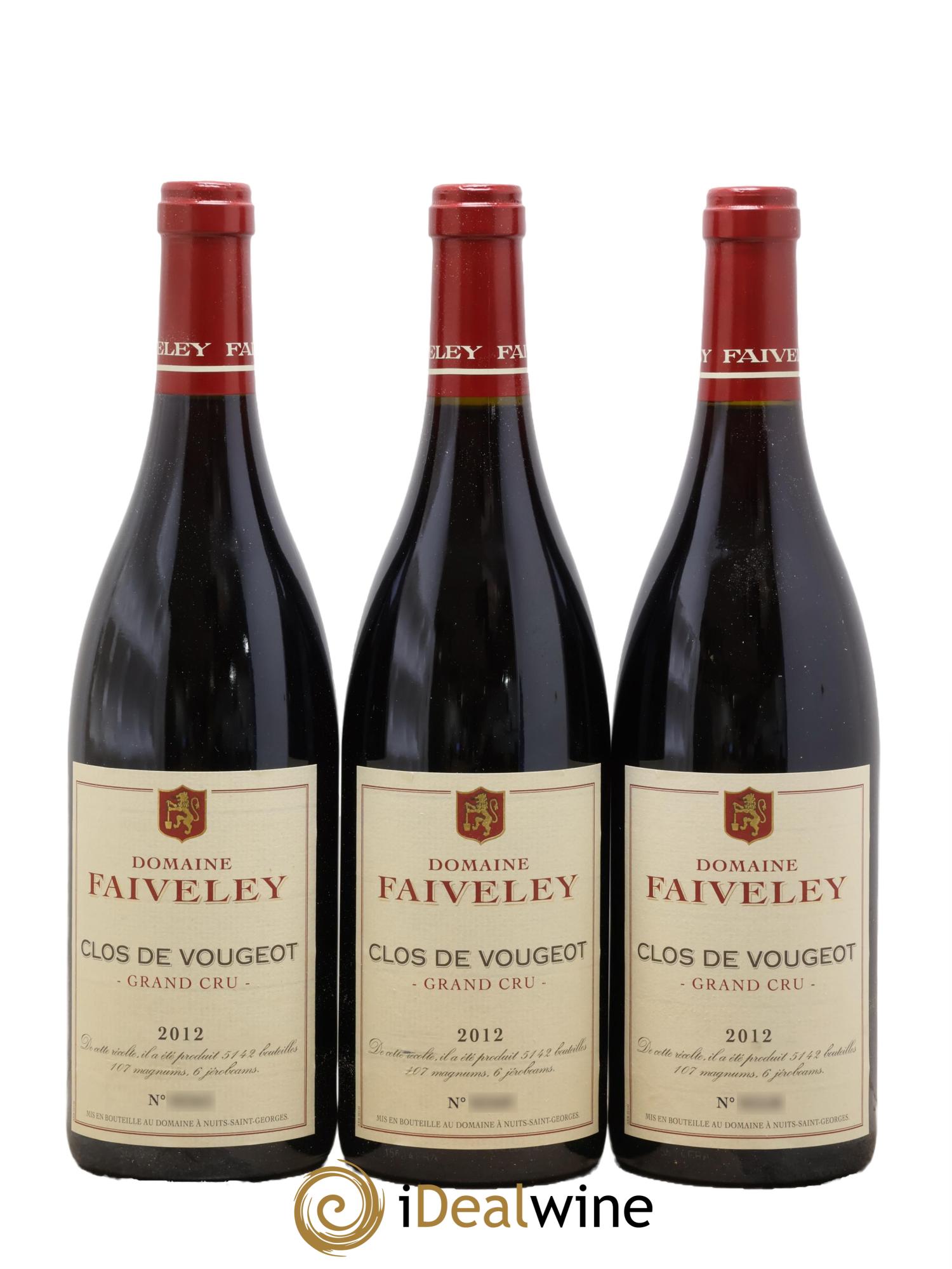 Clos de Vougeot Grand Cru Faiveley 2012 - Lotto di 3 bottiglie - 0