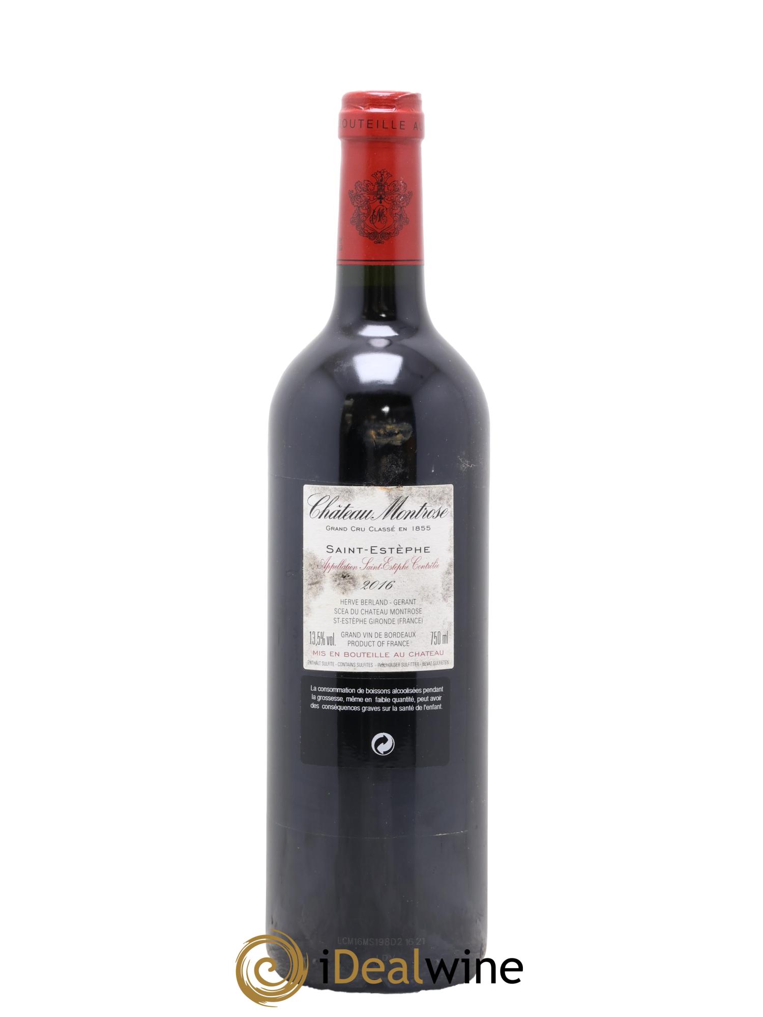 Château Montrose 2ème Grand Cru Classé 2016 - Lot de 1 bouteille - 1