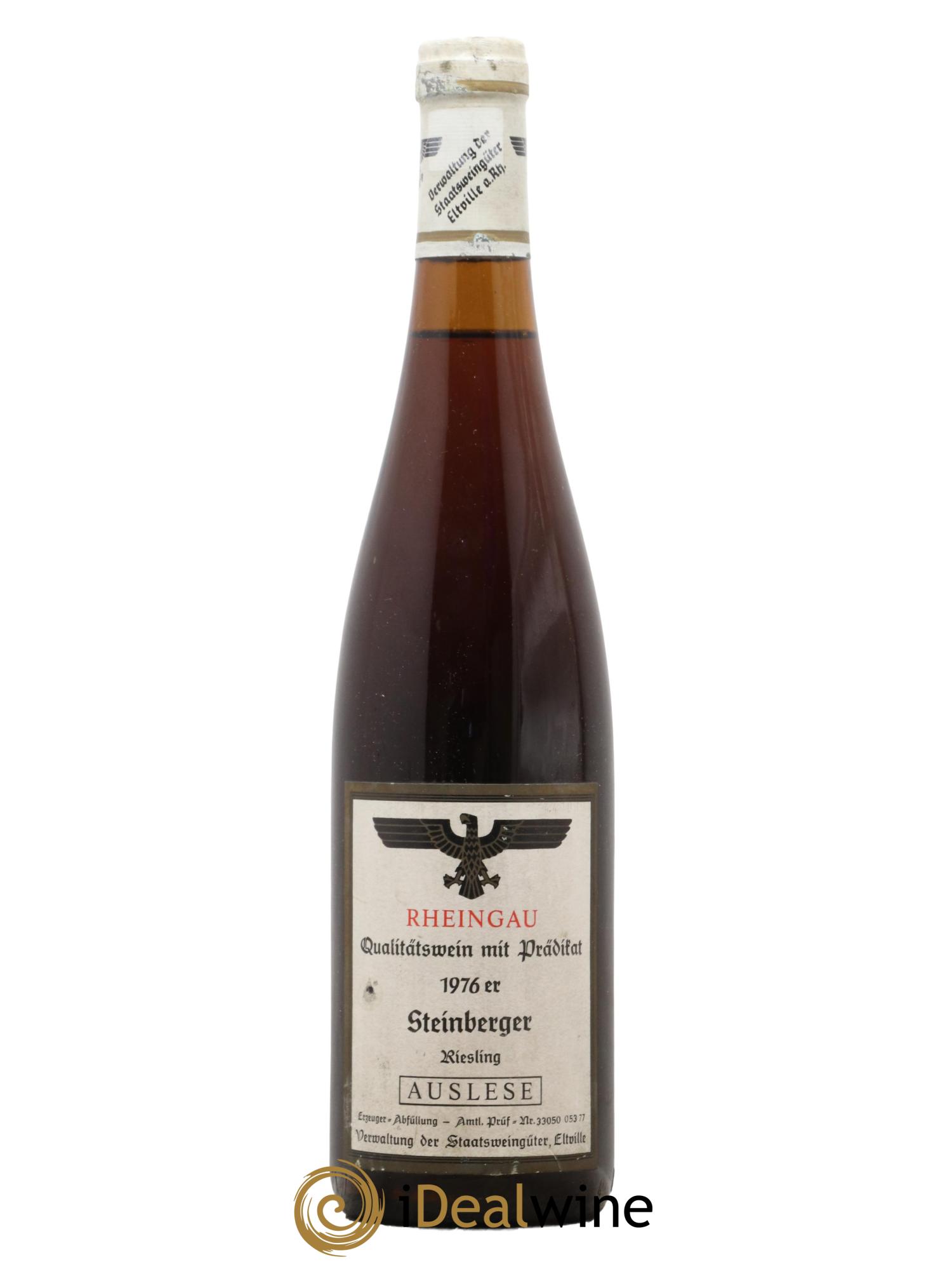 Allemagne Rheingau Auslese Steinbeiger Eltville 1976 - Lot de 1 bouteille - 0