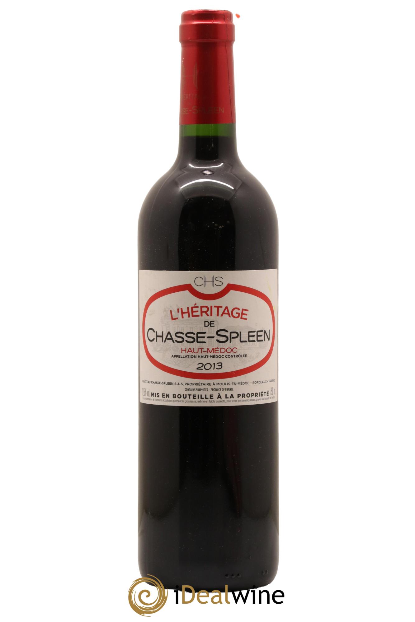 Héritage (Ermitage) de Chasse Spleen 2013 - Lot de 1 bouteille - 0