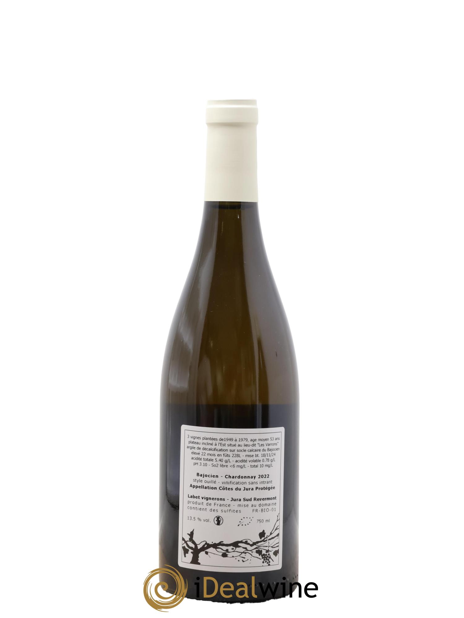 Côtes du Jura Chardonnay Bajocien Romain - Julien  - Charline Labet 2022 - Posten von 1 Flasche - 1