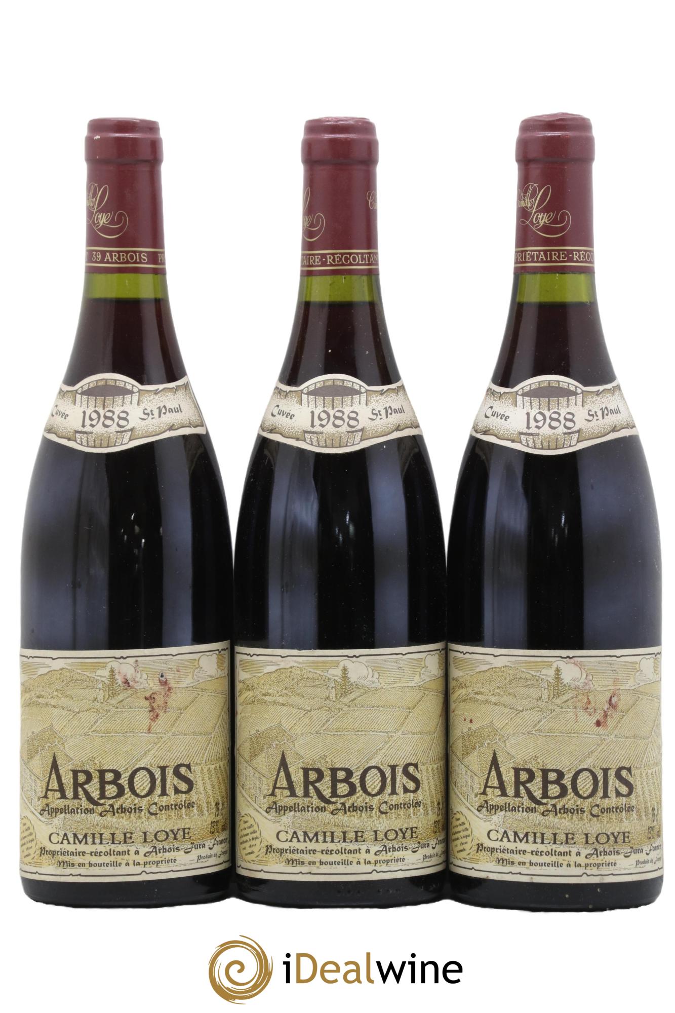 Arbois Trousseau Cuvée St-Paul Camille Loye 1988 - Lot of 3 bottles - 0