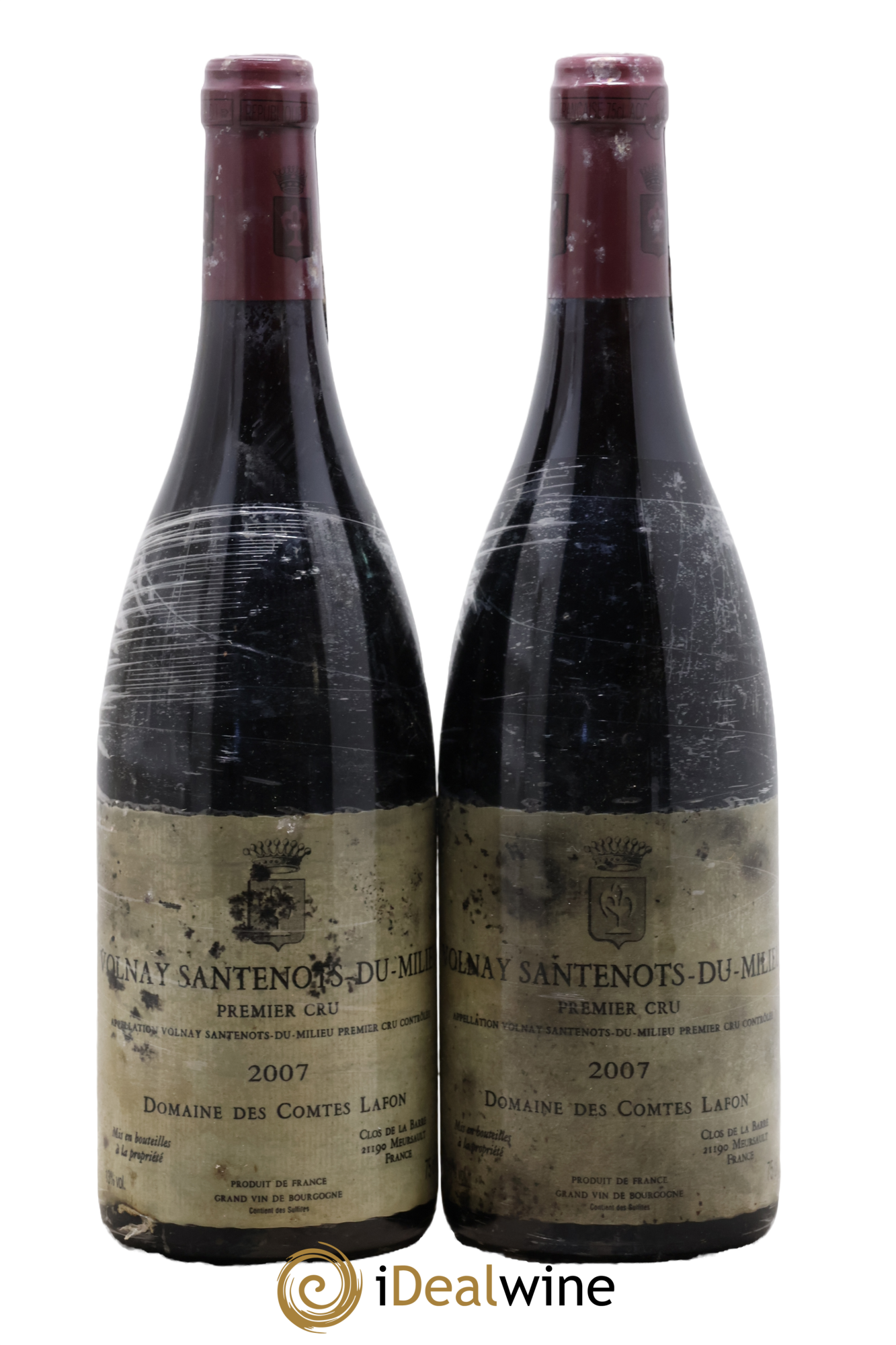 Volnay 1er Cru Santenots du Milieu Comtes Lafon (Domaine des) 2007 - Lot of 2 bottles - 0