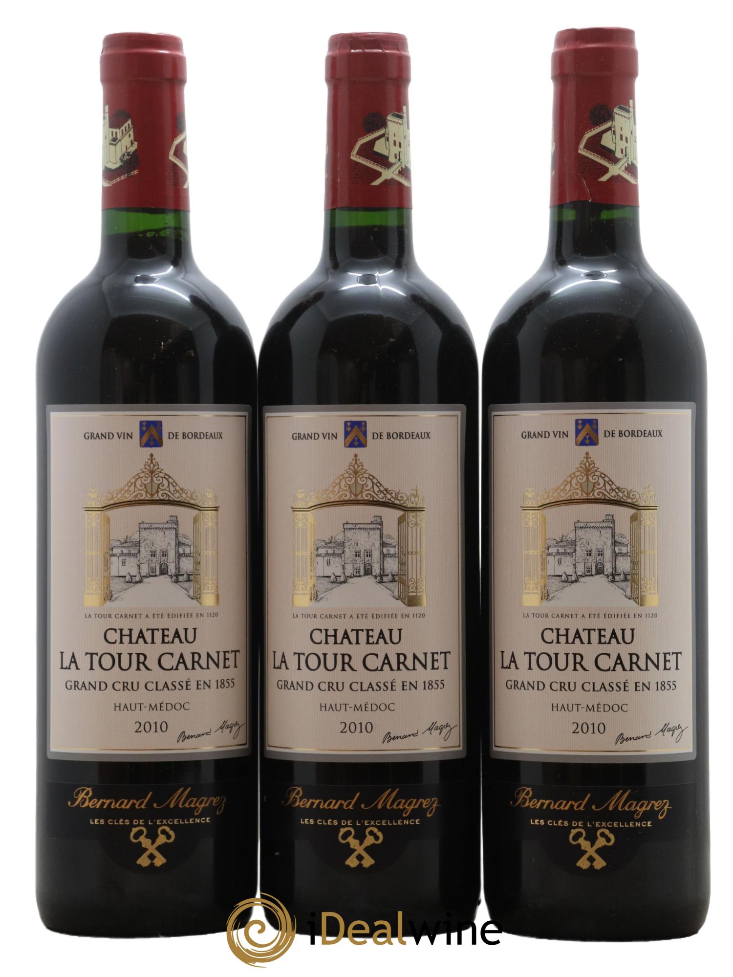 Château la Tour Carnet 4ème Grand Cru Classé 2010 - Lot de 6 bouteilles - 1