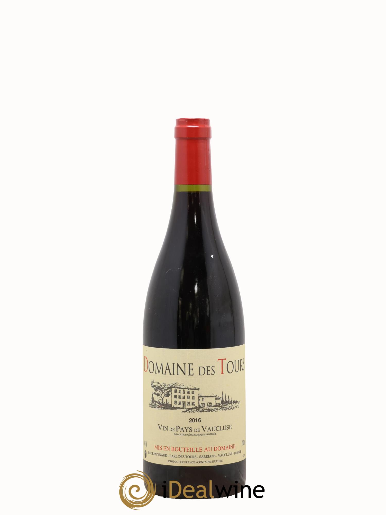 IGP Vaucluse (Vin de Pays de Vaucluse) Domaine des Tours Emmanuel Reynaud 2016 - Lot de 1 bouteille - 0