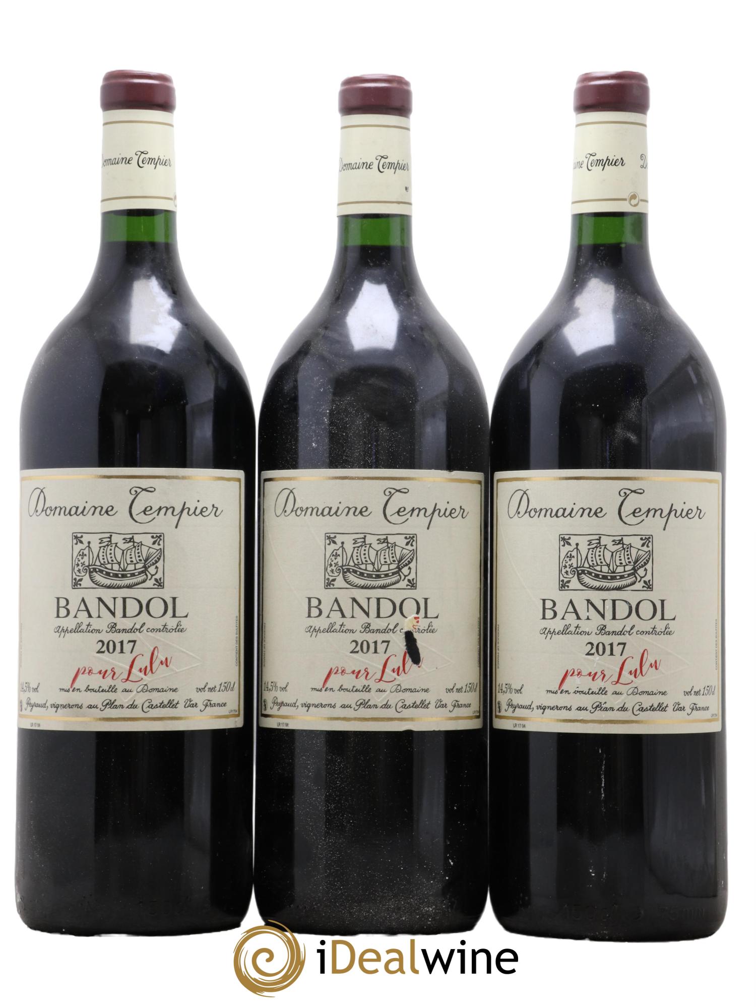 Bandol Domaine Tempier Lulu et Lucien Famille Peyraud 2017 - Lot de 3 magnums - 0