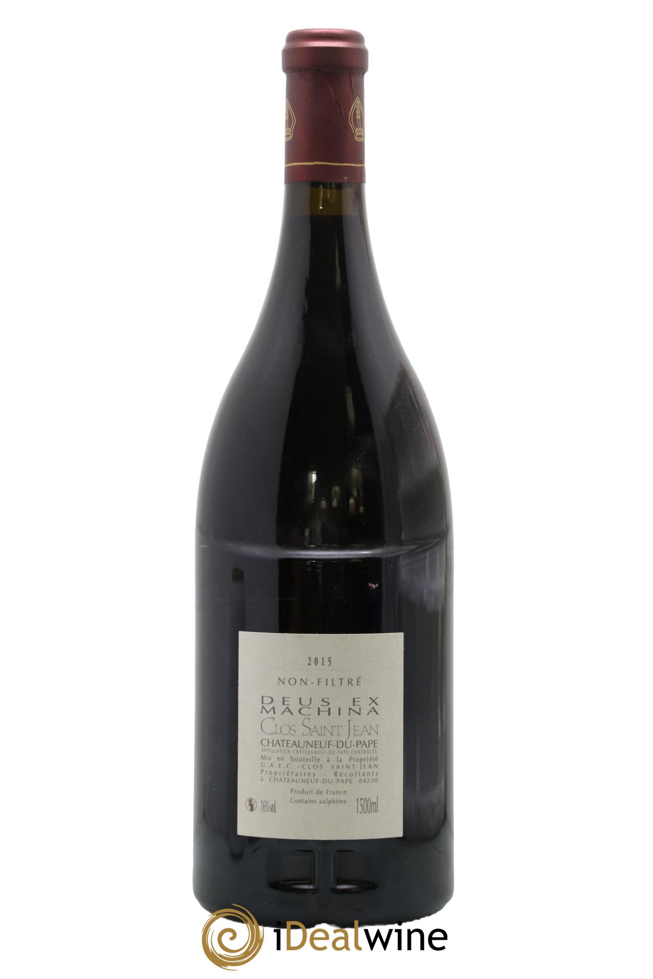 Châteauneuf-du-Pape Clos Saint-Jean Deus Ex Machina Pascal et Vincent Maurel 2015 - Lot de 1 magnum - 1