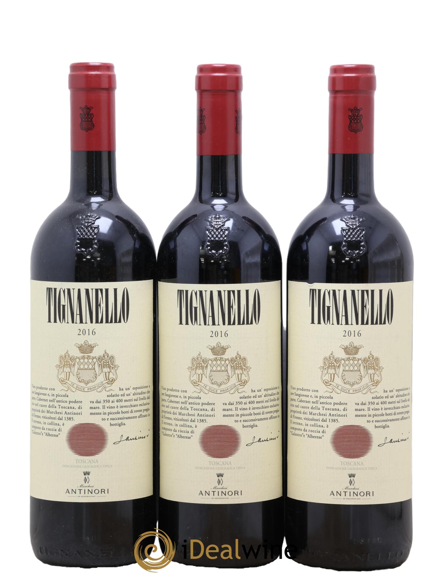 Toscana IGT Tignanello Tenuta Tignanello - Marchesi Antinori 2016 - Lot of 3 bottles - 0