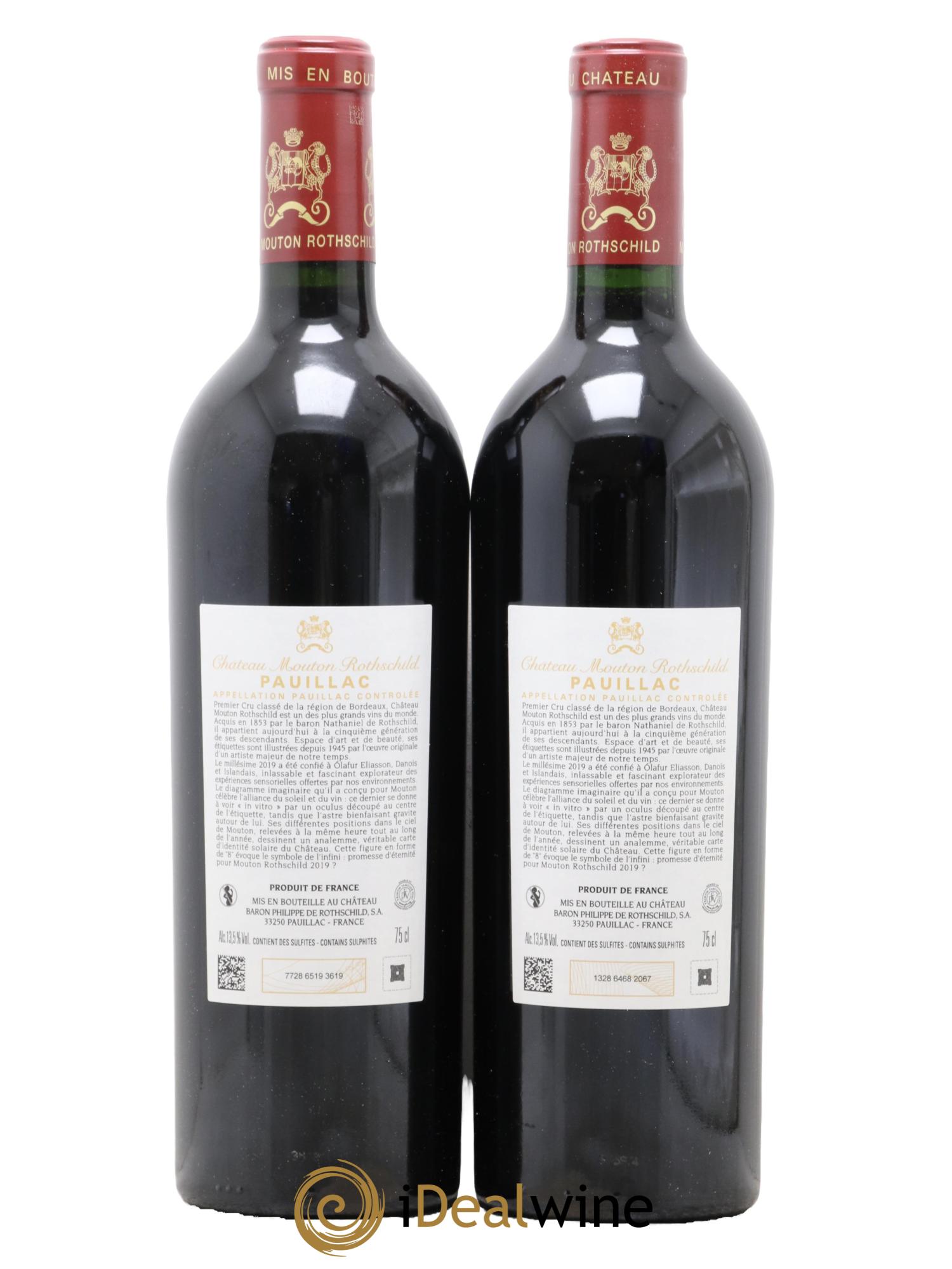 Château Mouton Rothschild 1er Grand Cru Classé 2019 - Lot of 2 bottles - 1