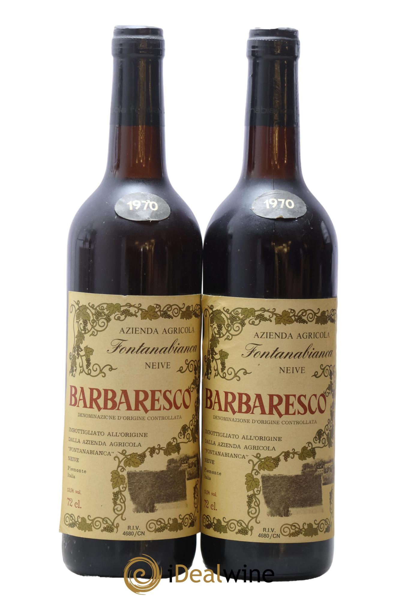 Barbaresco DOCG Fontanabianca 1970 - Posten von 2 Flaschen - 0