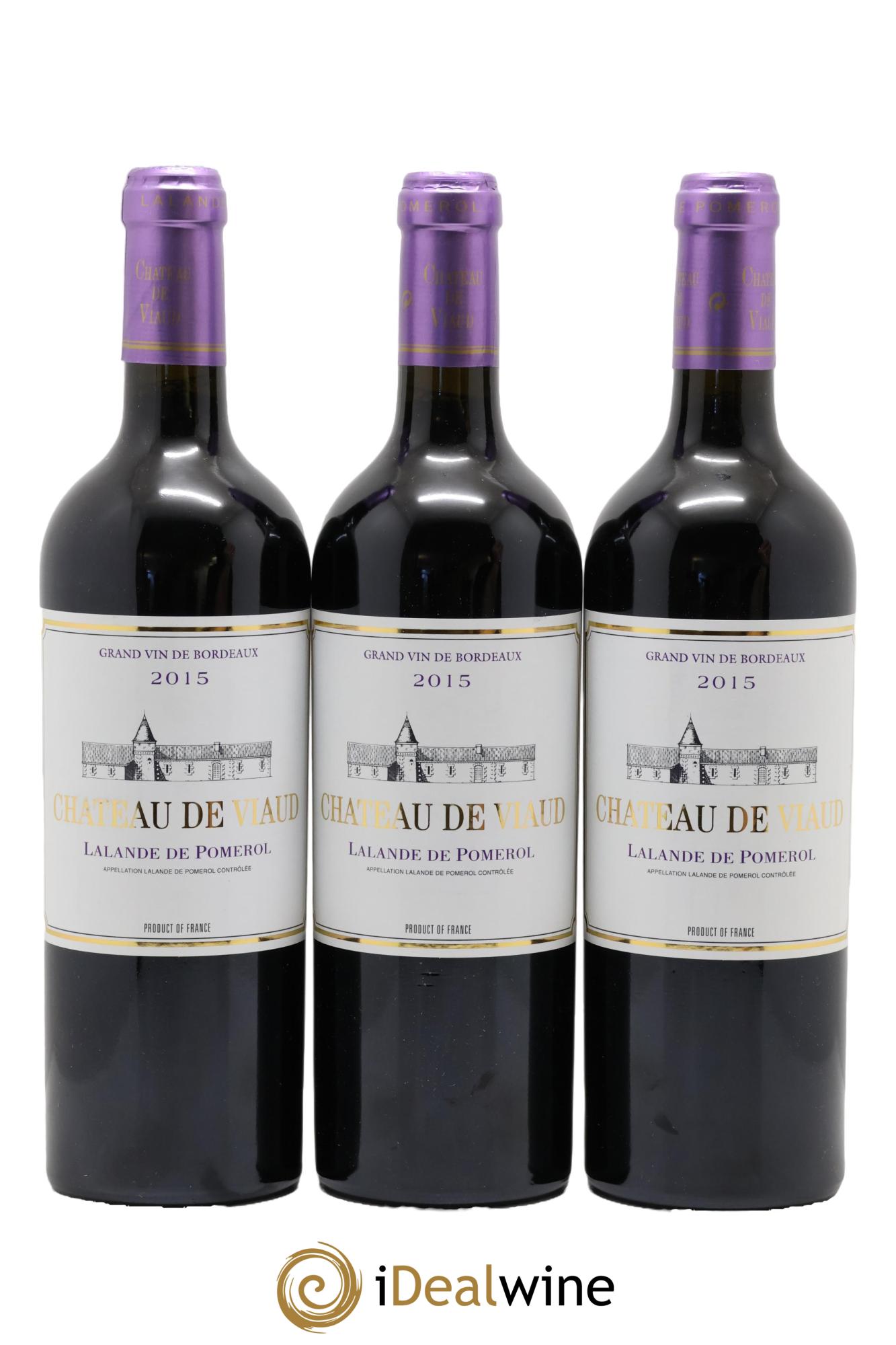 Lalande-de-Pomerol Château de Viaud 2015 - Lot de 3 bouteilles - 0