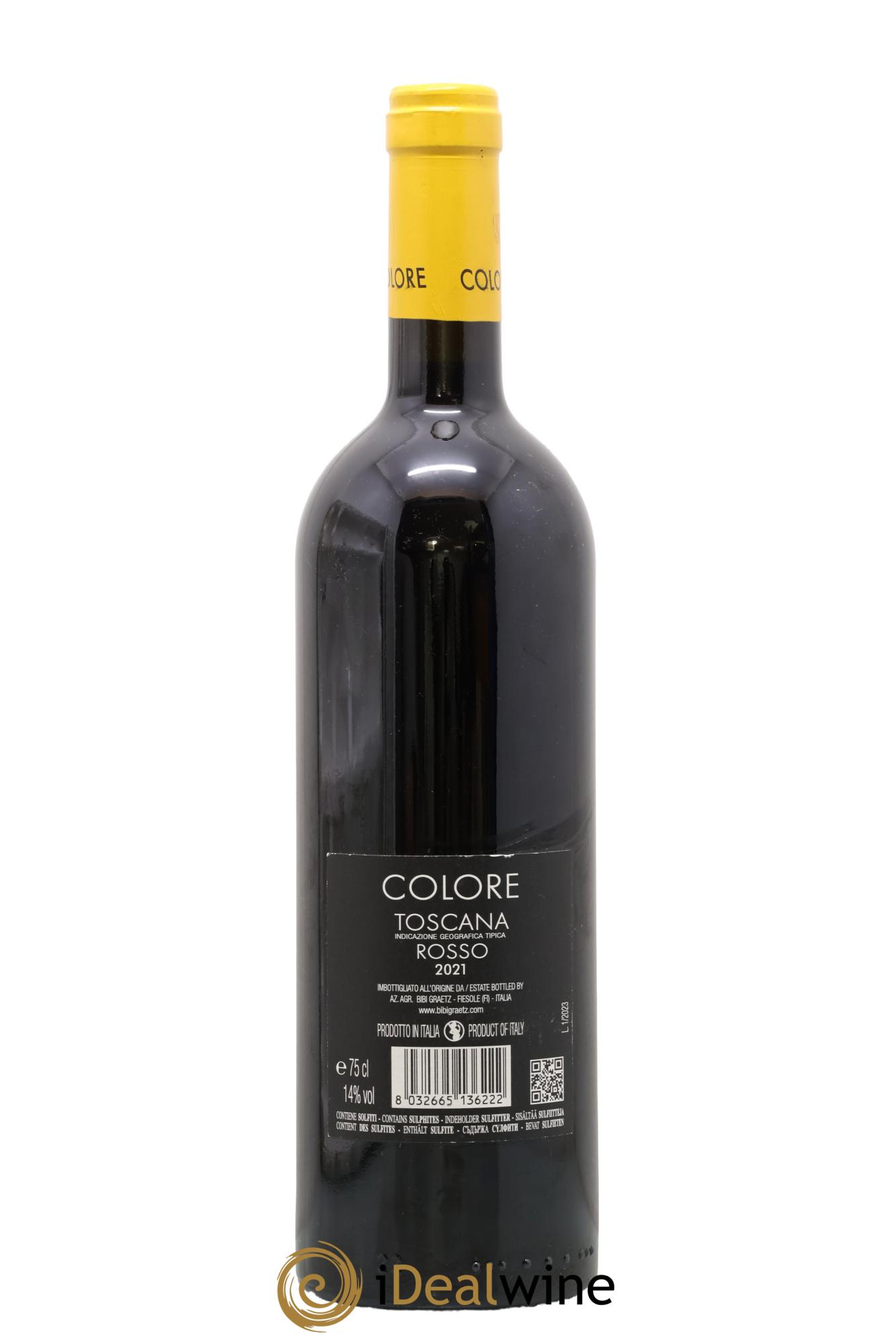 Toscana IGT Colore Bibi Graetz 2021 - Lot de 1 bouteille - 1