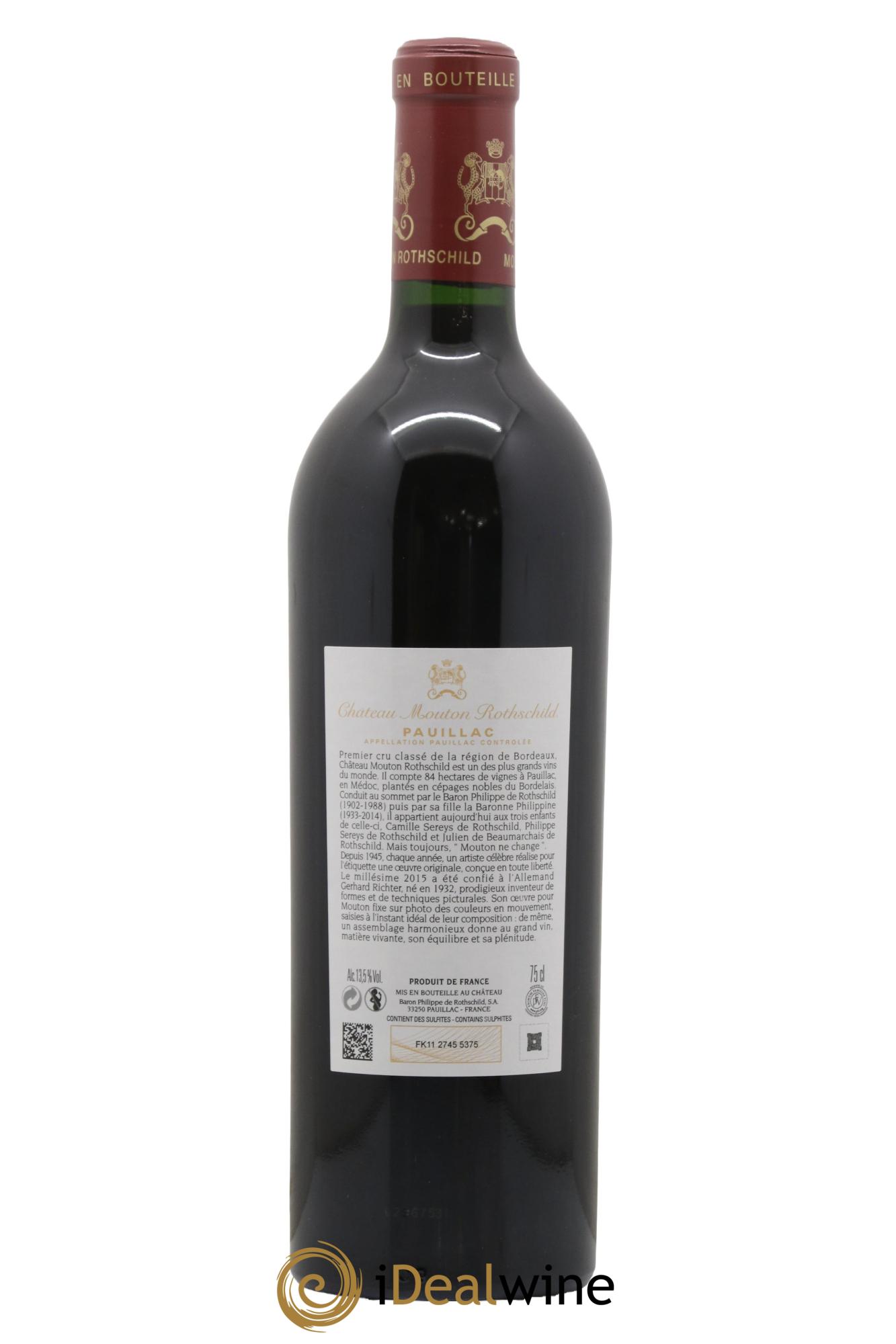 Château Mouton Rothschild 1er Grand Cru Classé 2015 - Lotto di 1 bottiglia - 2
