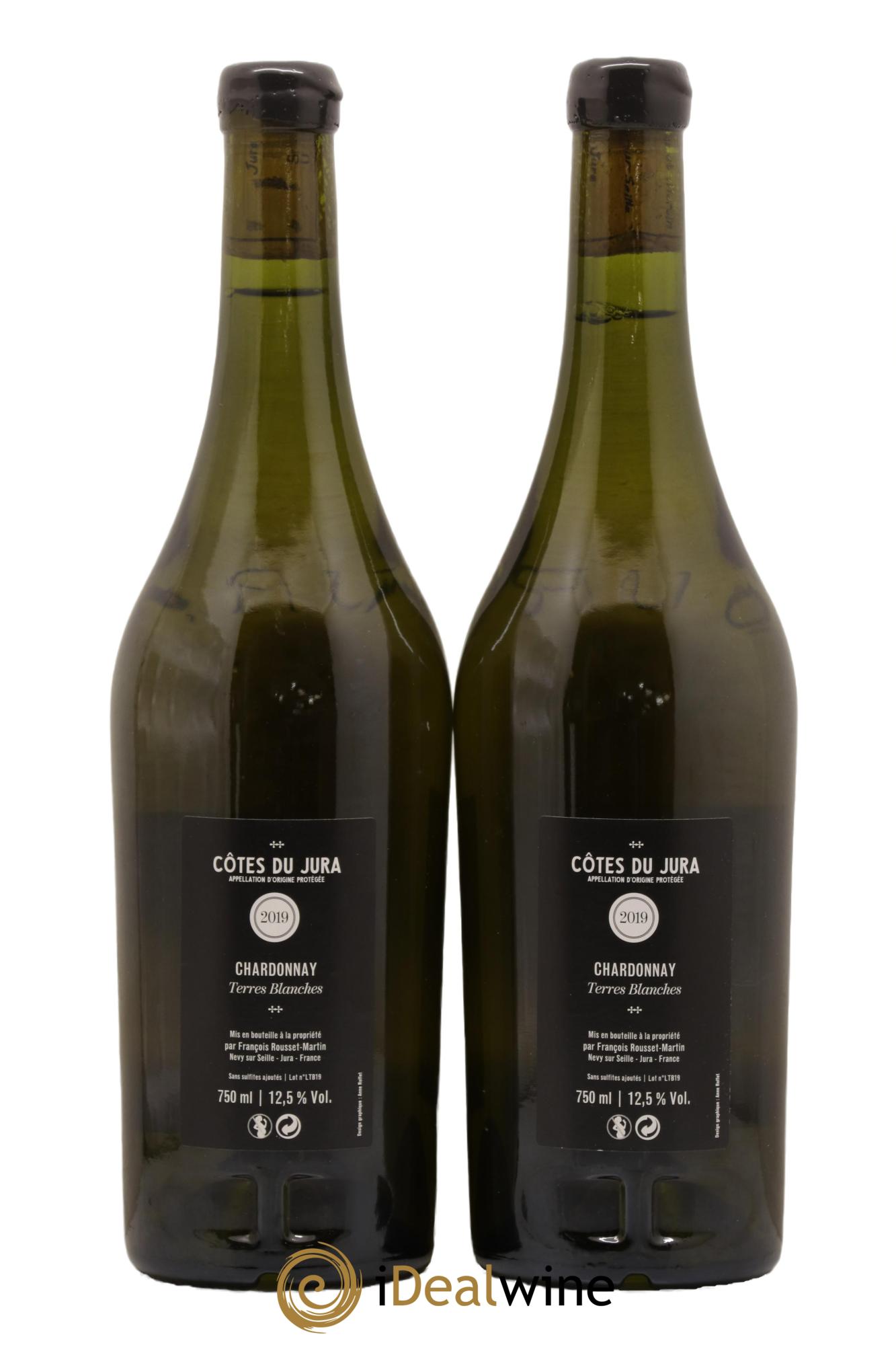 Vin de France Terres Blanches Chardonnay François Rousset Martin 2019 - Lot de 2 bouteilles - 1