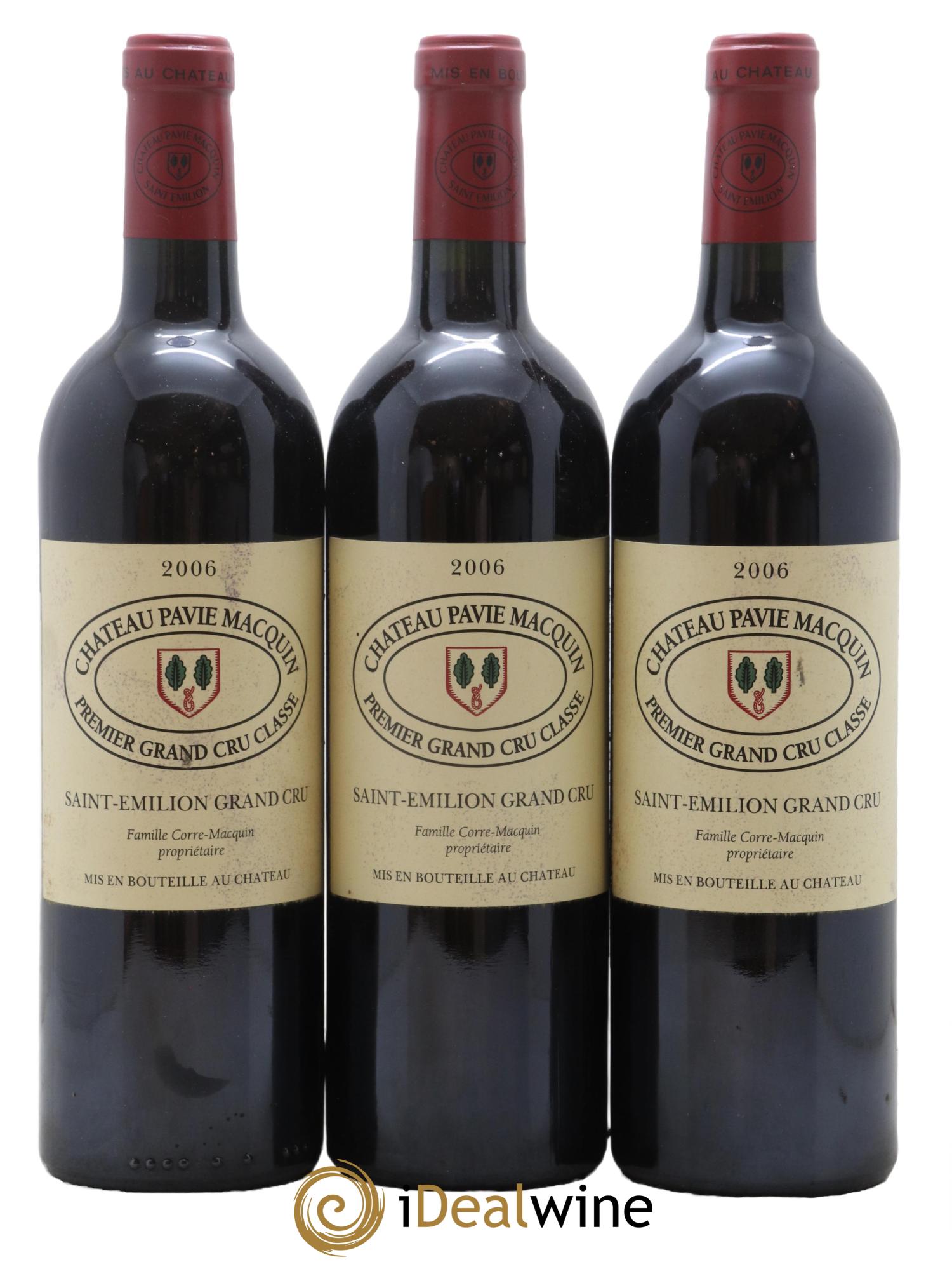 Château Pavie Macquin 1er Grand Cru Classé B 2006 - Lot de 3 bouteilles - 0