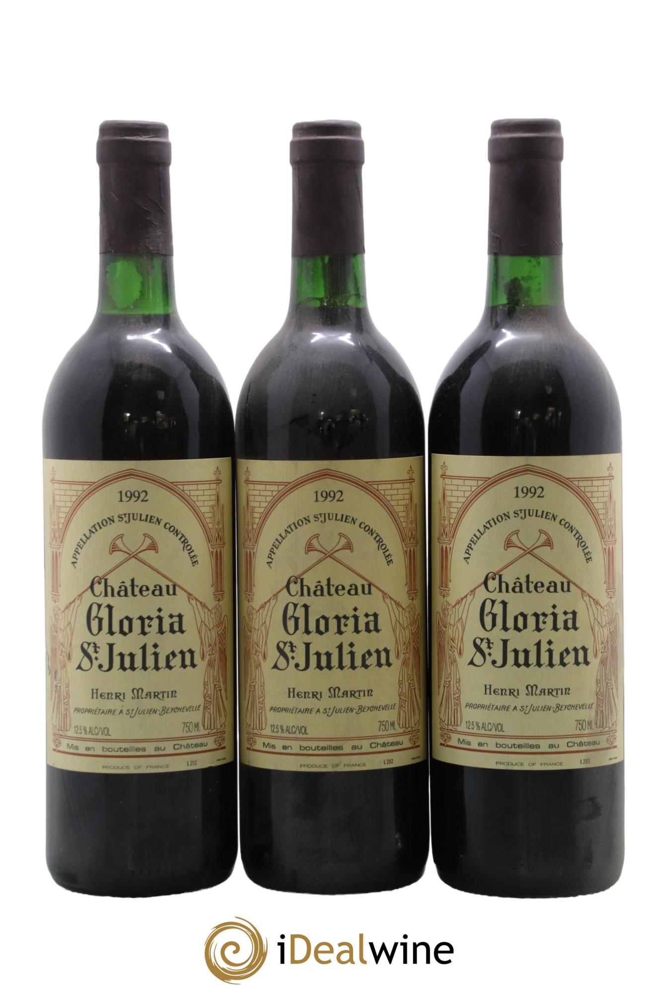 Château Gloria 1992 - Posten von 3 Flaschen - 0
