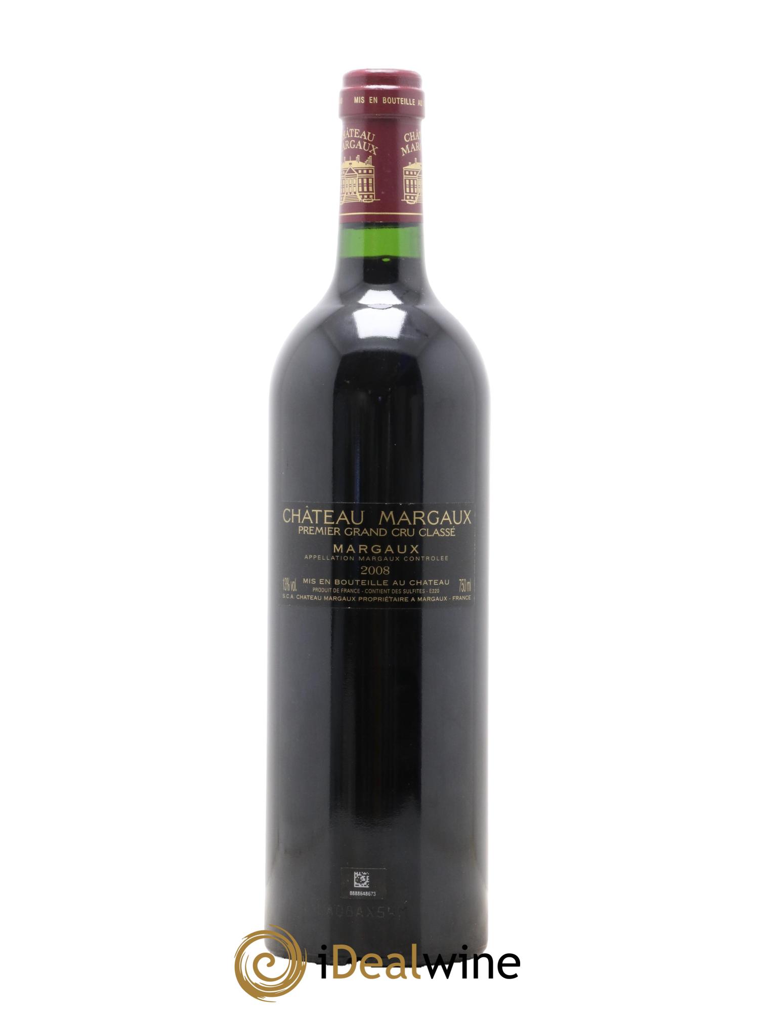 Château Margaux 1er Grand Cru Classé 2008 - Lot de 1 bouteille - 1