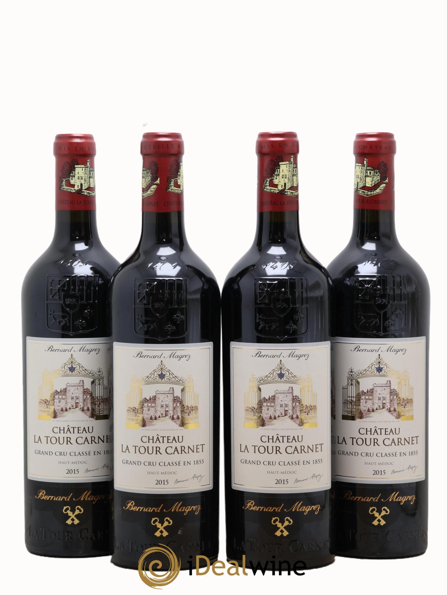 Château la Tour Carnet 4ème Grand Cru Classé 2015 - Lot de 4 bouteilles - 0