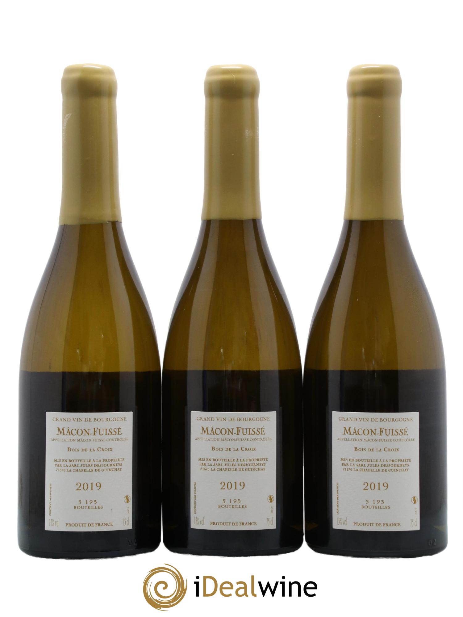 Mâcon-Fuissé Bois de la Croix Jules Desjourneys 2019 - Lot de 3 bouteilles - 1
