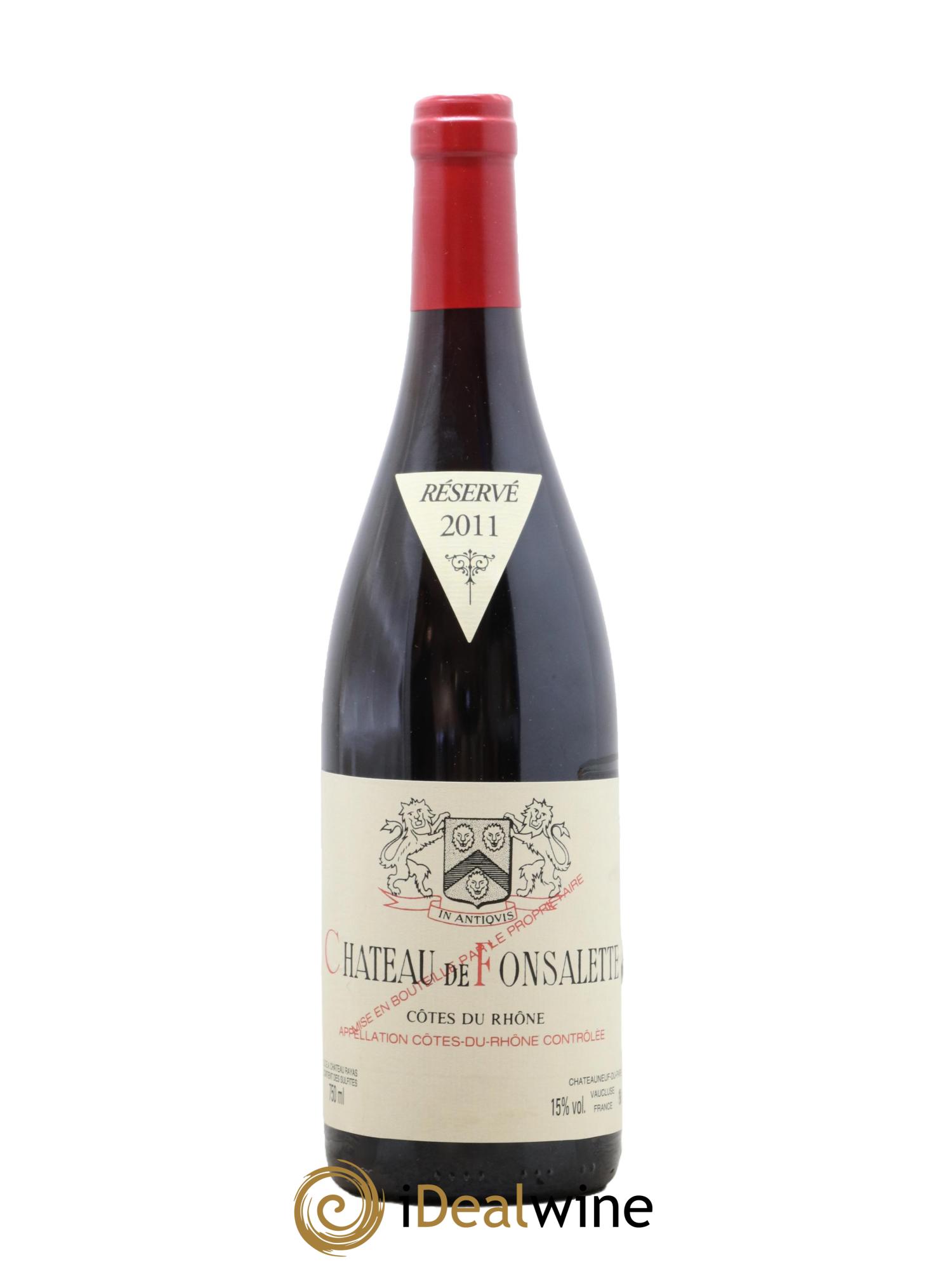 Côtes-du-Rhône Château de Fonsalette Emmanuel Reynaud 2011 - Lot de 1 bouteille - 0