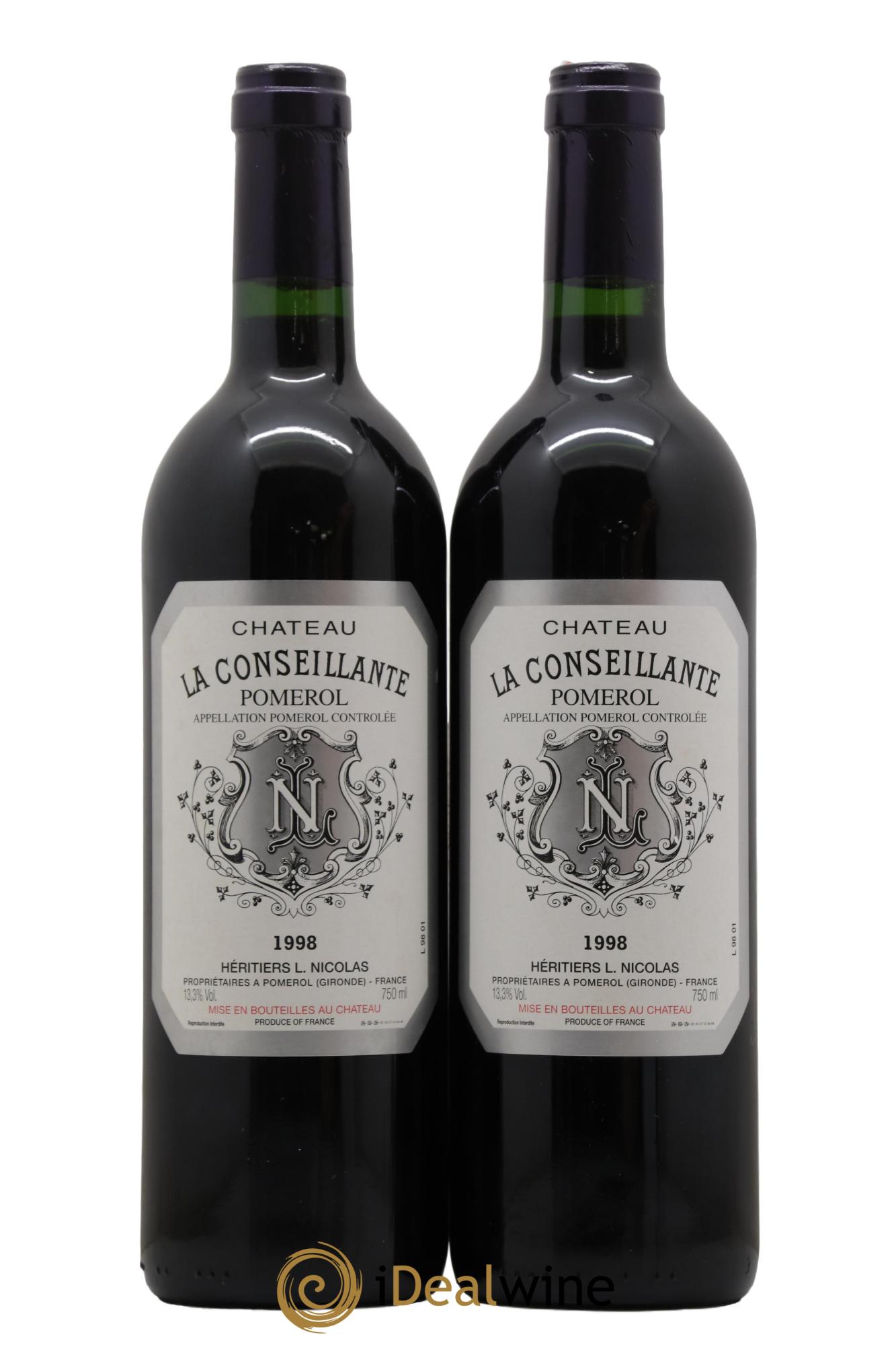 Château la Conseillante 1998 - Lot de 2 bouteilles - 0
