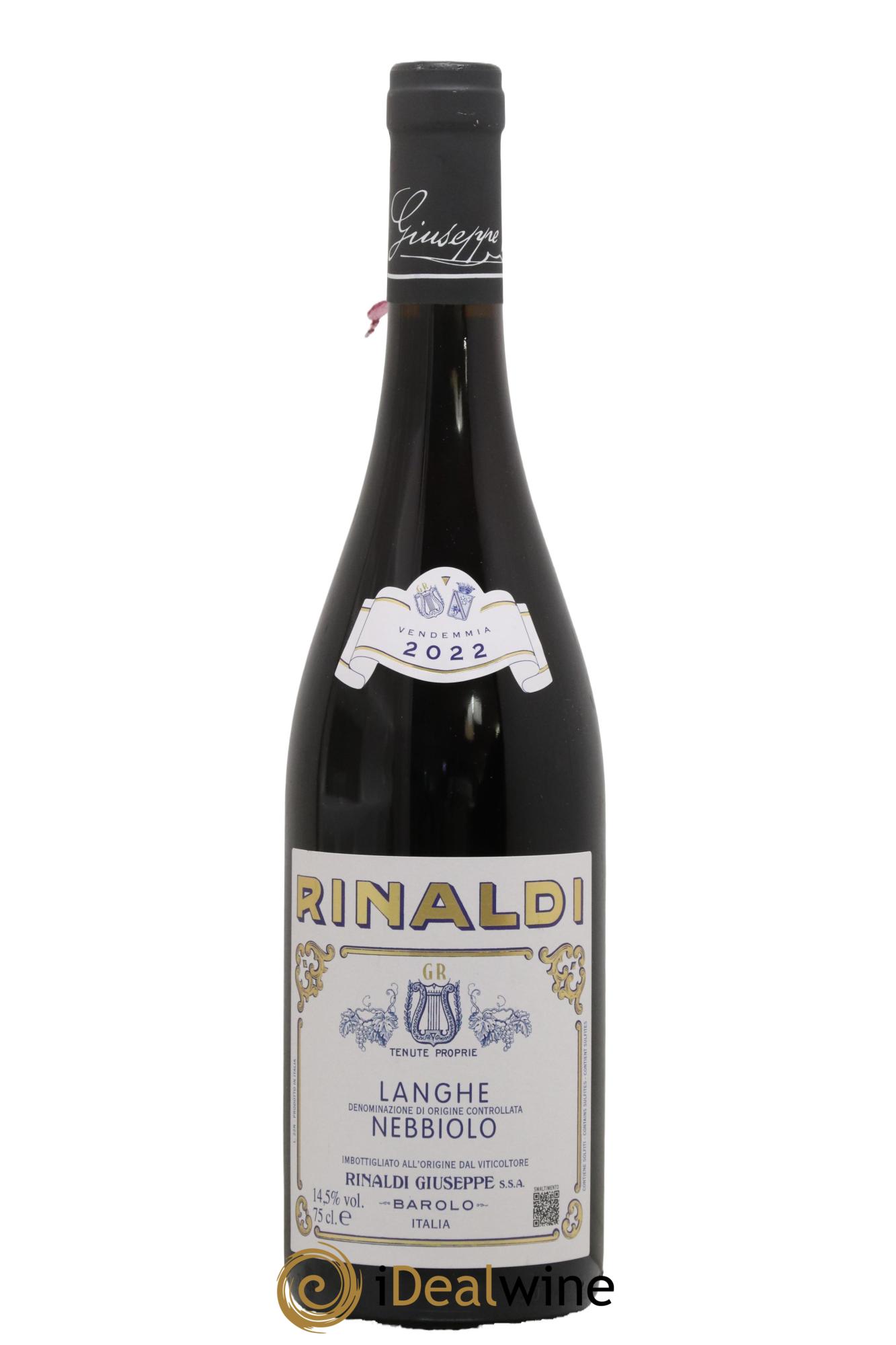Langhe DOC Nebbiolo Giuseppe Rinaldi 2022 - Lot de 1 bouteille - 0