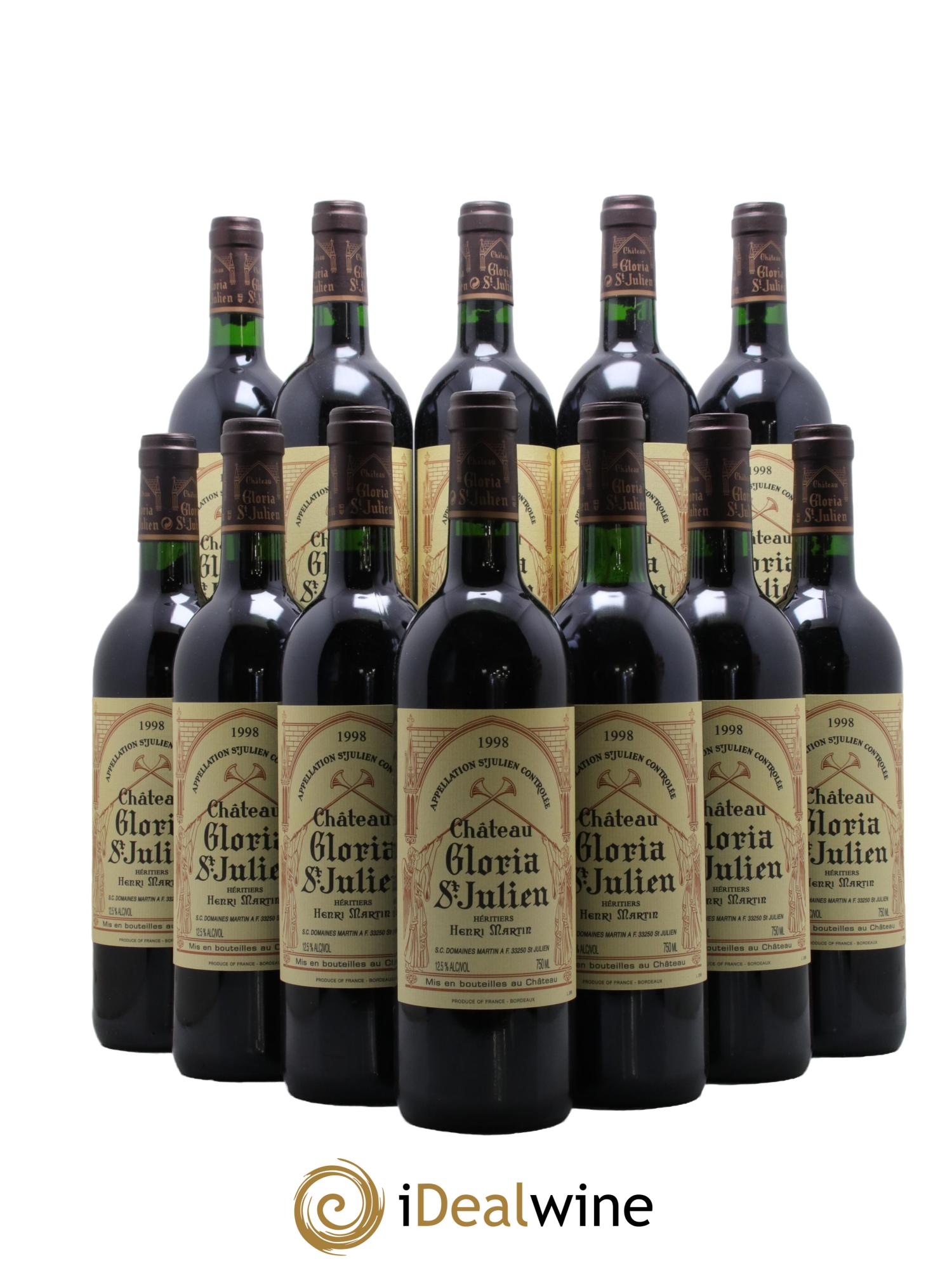 Château Gloria 1998 - Lot of 12 bottles - 0