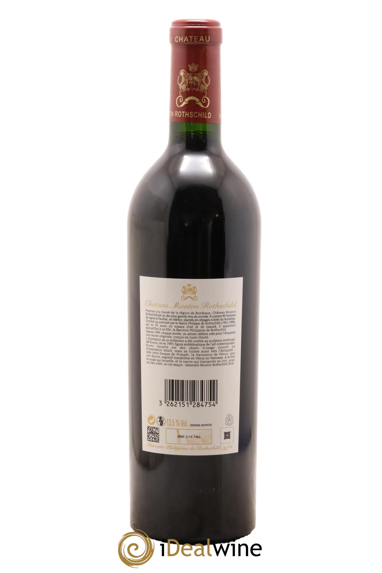 Château Mouton Rothschild 1er Grand Cru Classé 2010 - Lot de 1 bouteille - 1