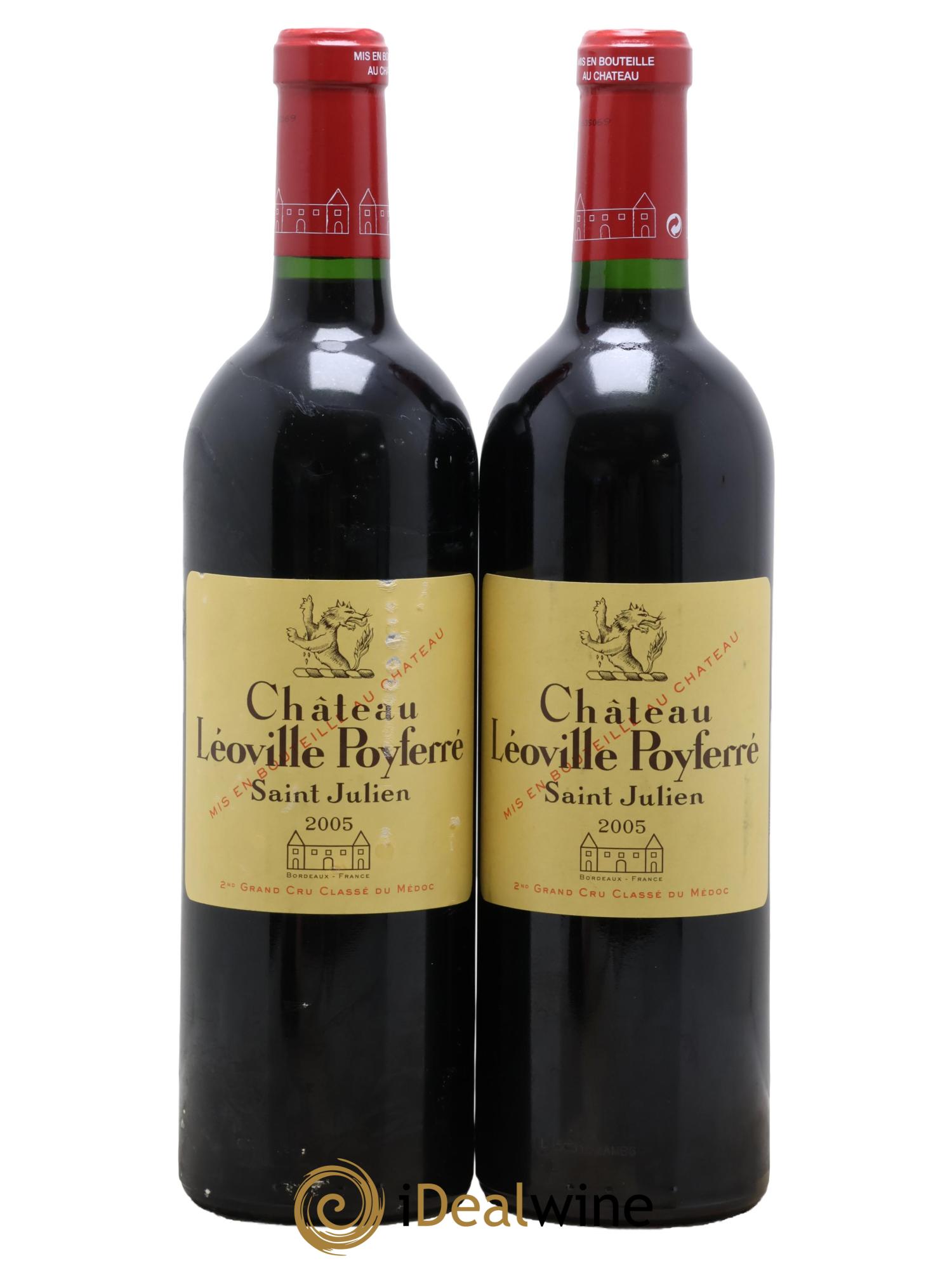 Château Léoville Poyferré 2ème Grand Cru Classé 2005 - Lotto di 2 bottiglie - 0