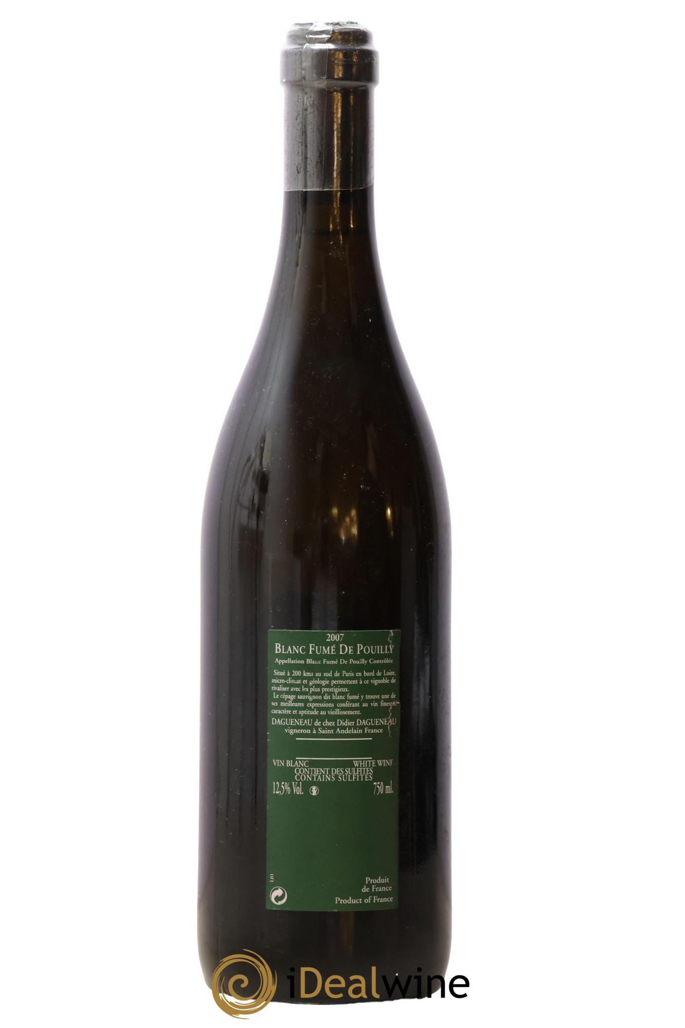 Vin de France (anciennement Pouilly-Fumé) Silex Dagueneau (Domaine Didier - Louis-Benjamin) 2007 - Lot of 1 bottle - 1