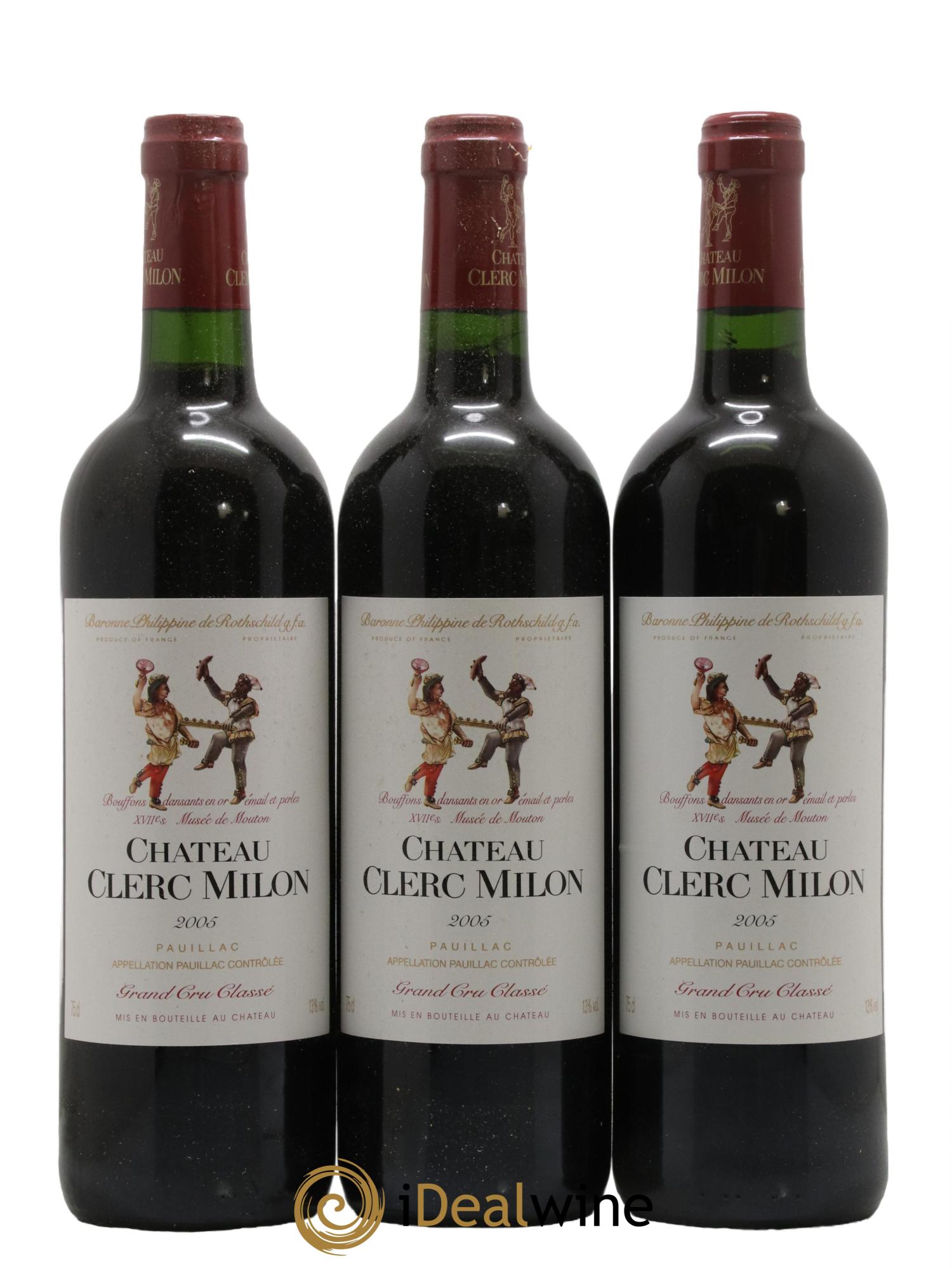 Château Clerc Milon 5ème Grand Cru Classé 2005 - Lot of 12 bottles - 2
