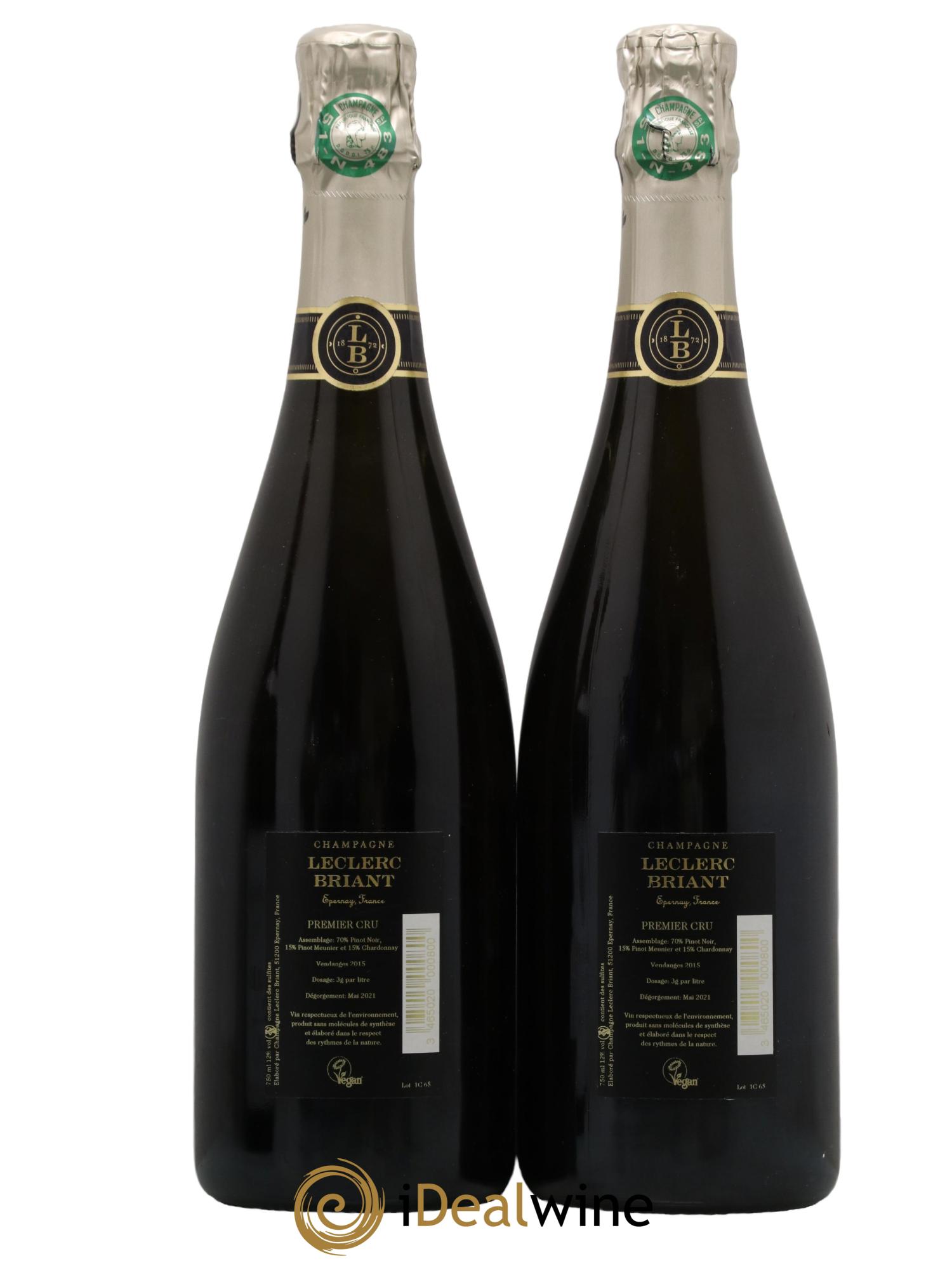 1er Cru Extra-Brut Leclerc Briant 2015 - Lot de 2 bouteilles - 1