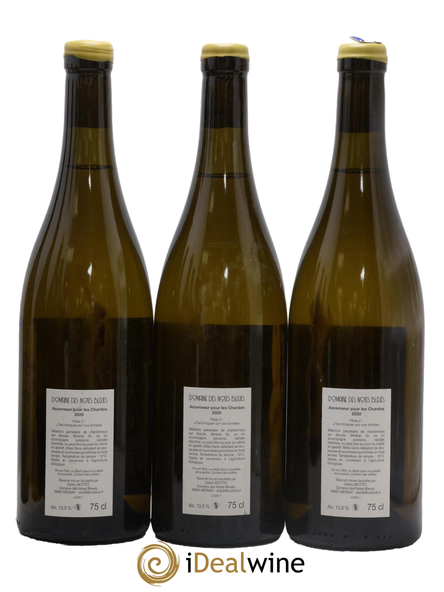 Vin de France Ascenseur Pour Les Chardo Domaine des Notes Bleues 2020 - Posten von 3 Flaschen - 1