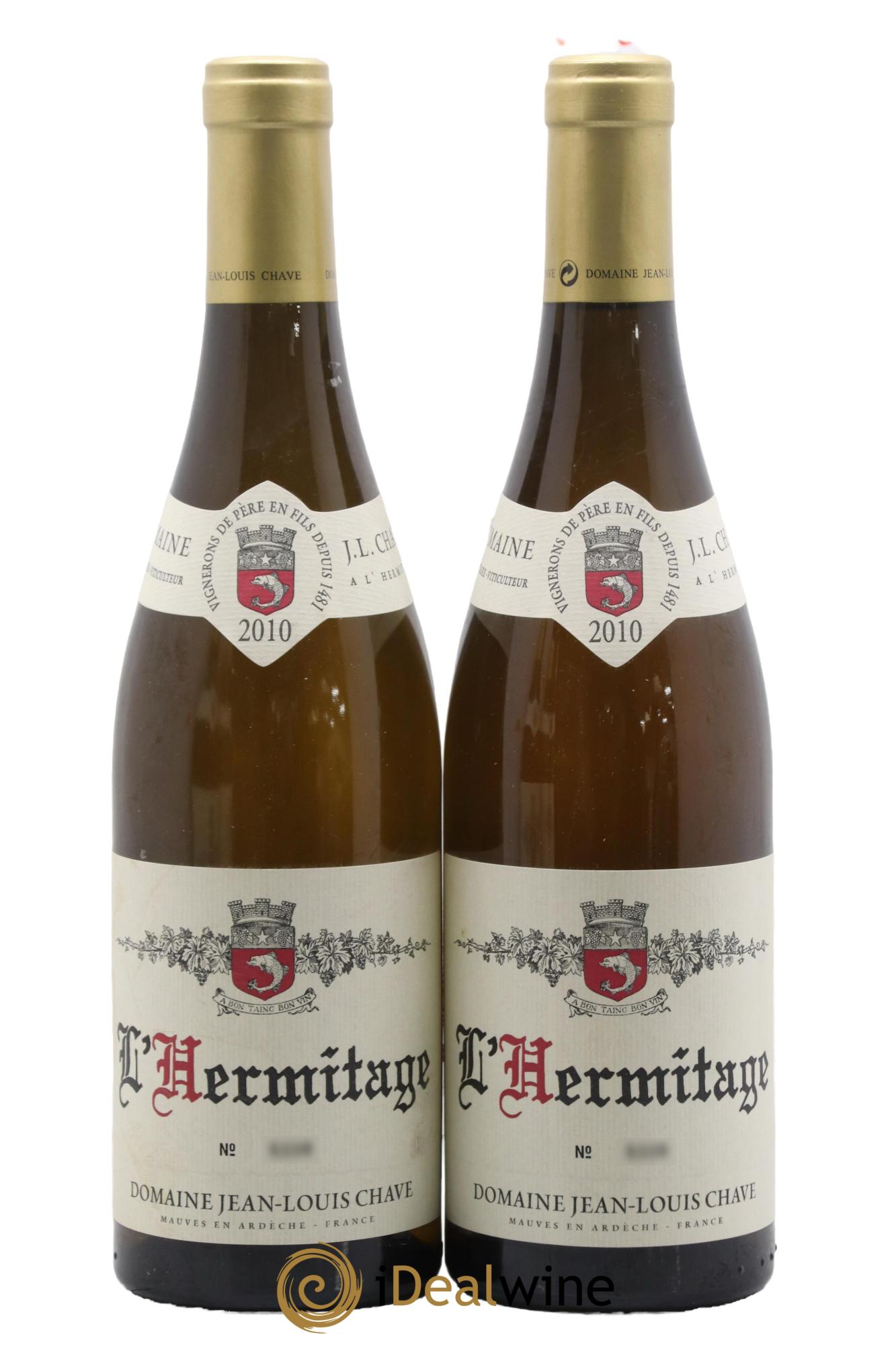 Hermitage Jean-Louis Chave 2010 - Lot of 2 bottles - 0