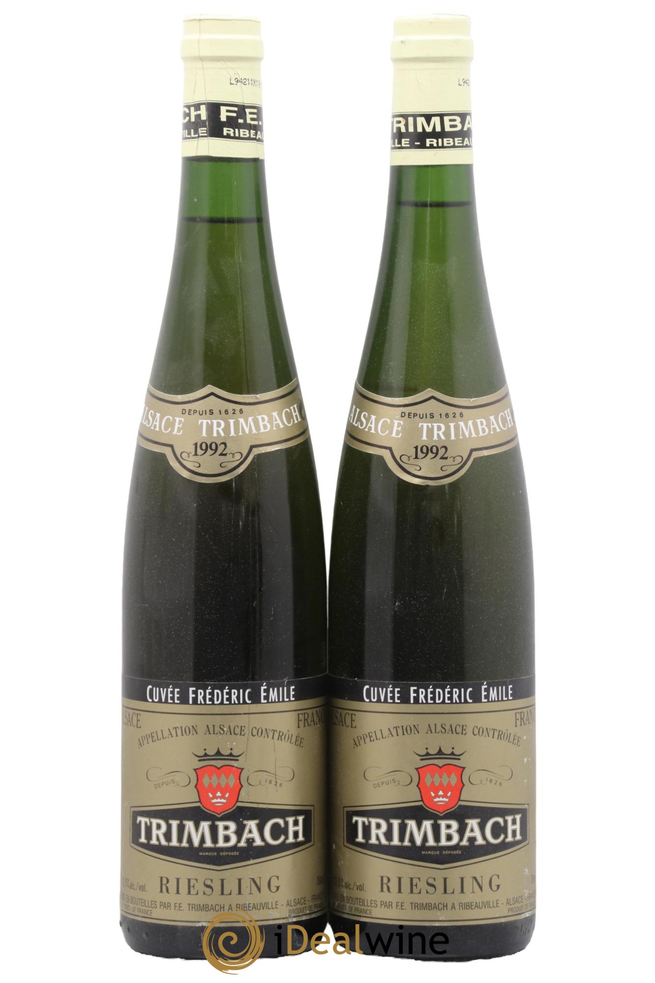 Alsace Riesling Cuvée Frédéric Emile Trimbach (Domaine) 1992 - Lot de 2 bouteilles - 0