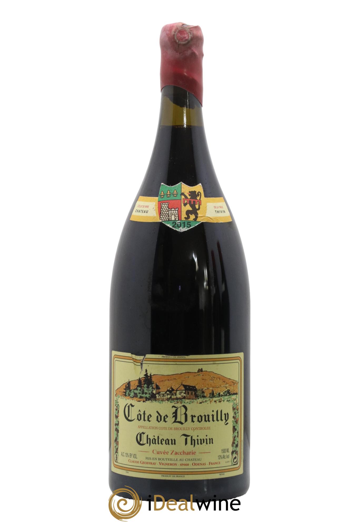 Côte de Brouilly Cuvée Zaccharie Château Thivin 2015 - Lot de 1 magnum - 0