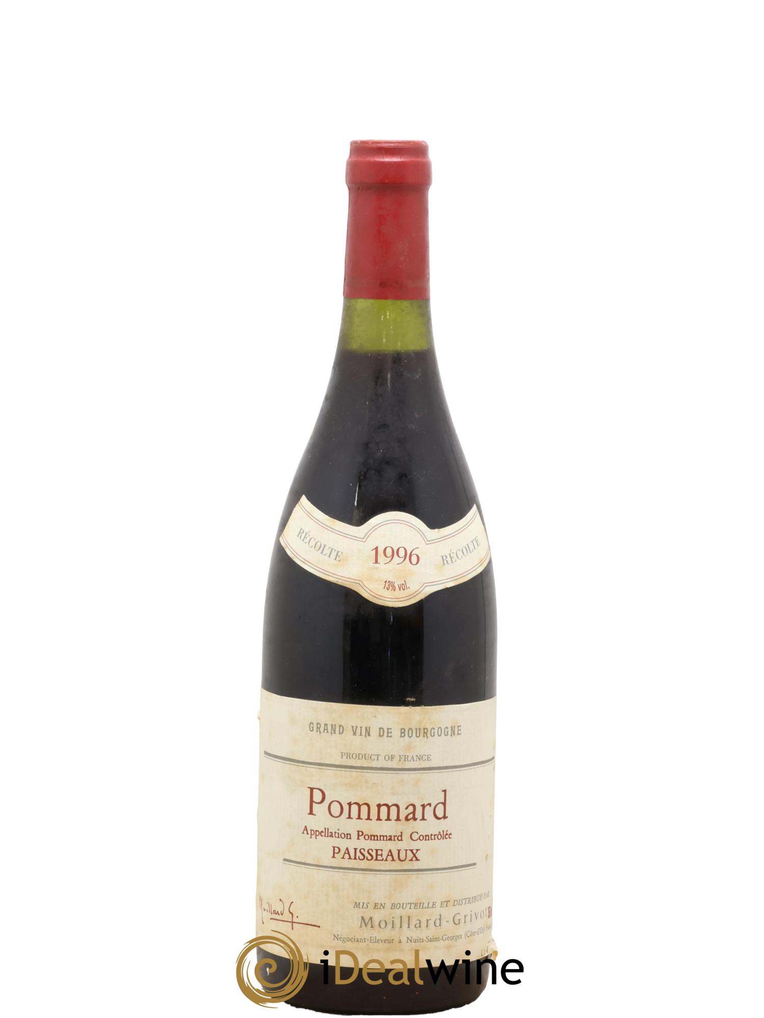 Pommard Paisseaux Moillard-Grivot 1996 - Lot de 1 bouteille - 0