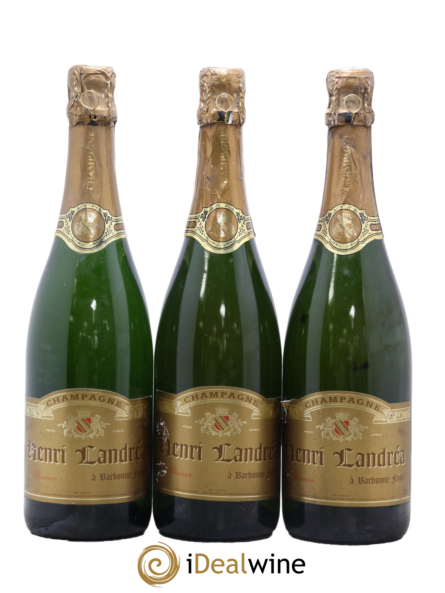 Champagne Brut Henri Landréa - Lot de 3 bouteilles - 0