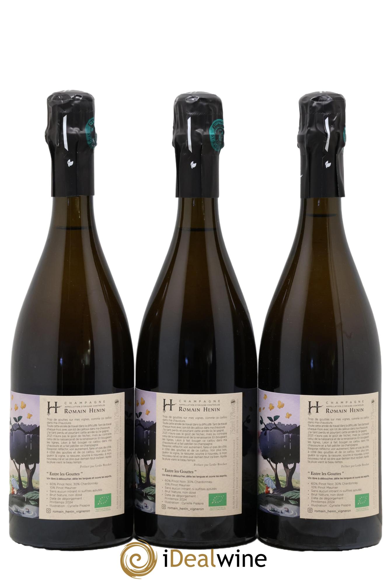 Entre les Gouttes Romain Henin - Lot de 3 bouteilles - 1