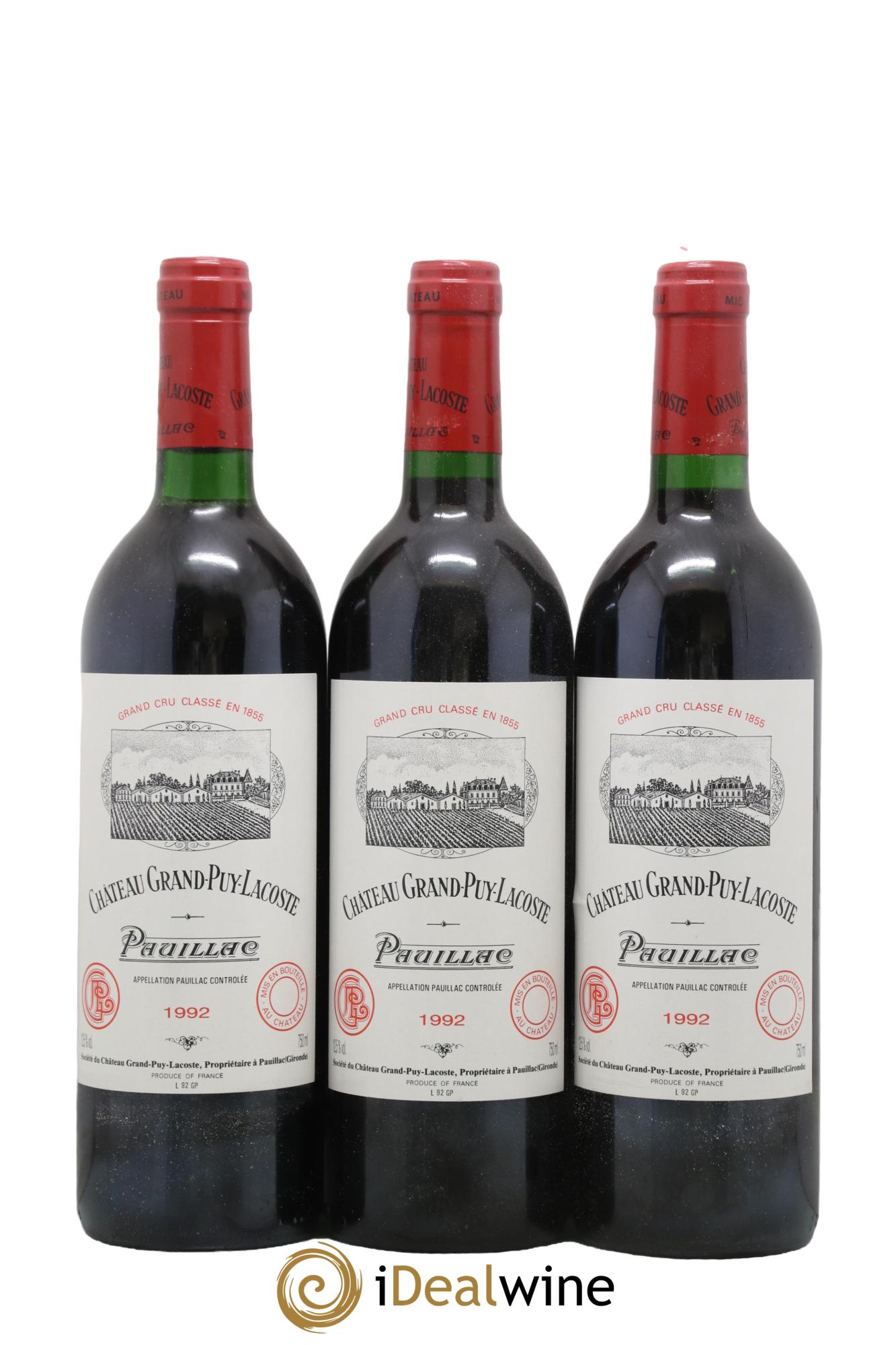 Château Grand Puy Lacoste 5ème Grand Cru Classé 1992 - Lot de 12 bouteilles - 4